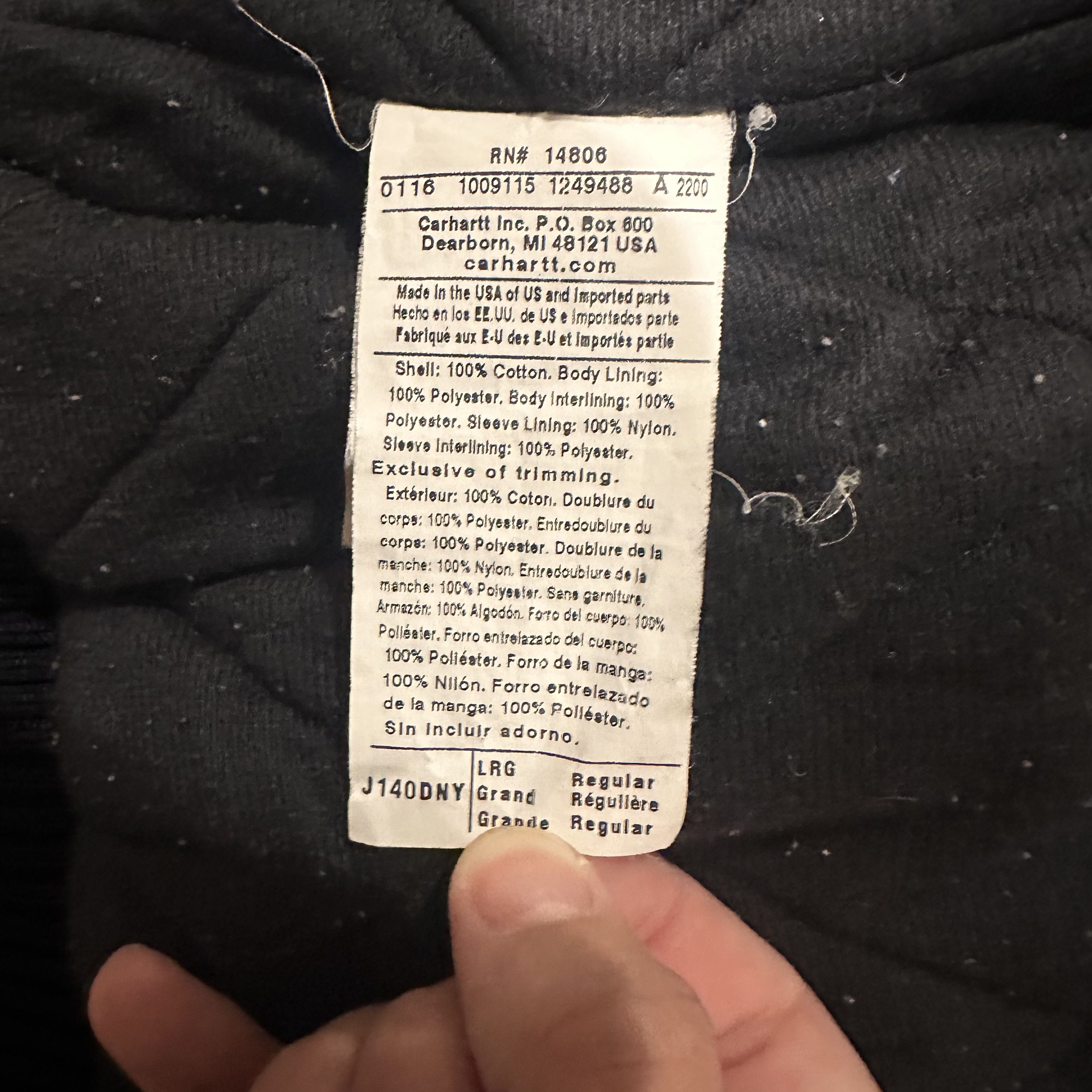 Carhartt Navy Blue Carhartt work jacket Size US L / EU 52-54 / 3 - 9 Thumbnail