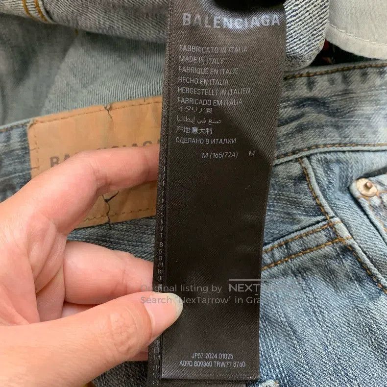 Balenciaga Balenciaga size M Dragon totem drawstring to make old jean Size US 27 - 6 Thumbnail