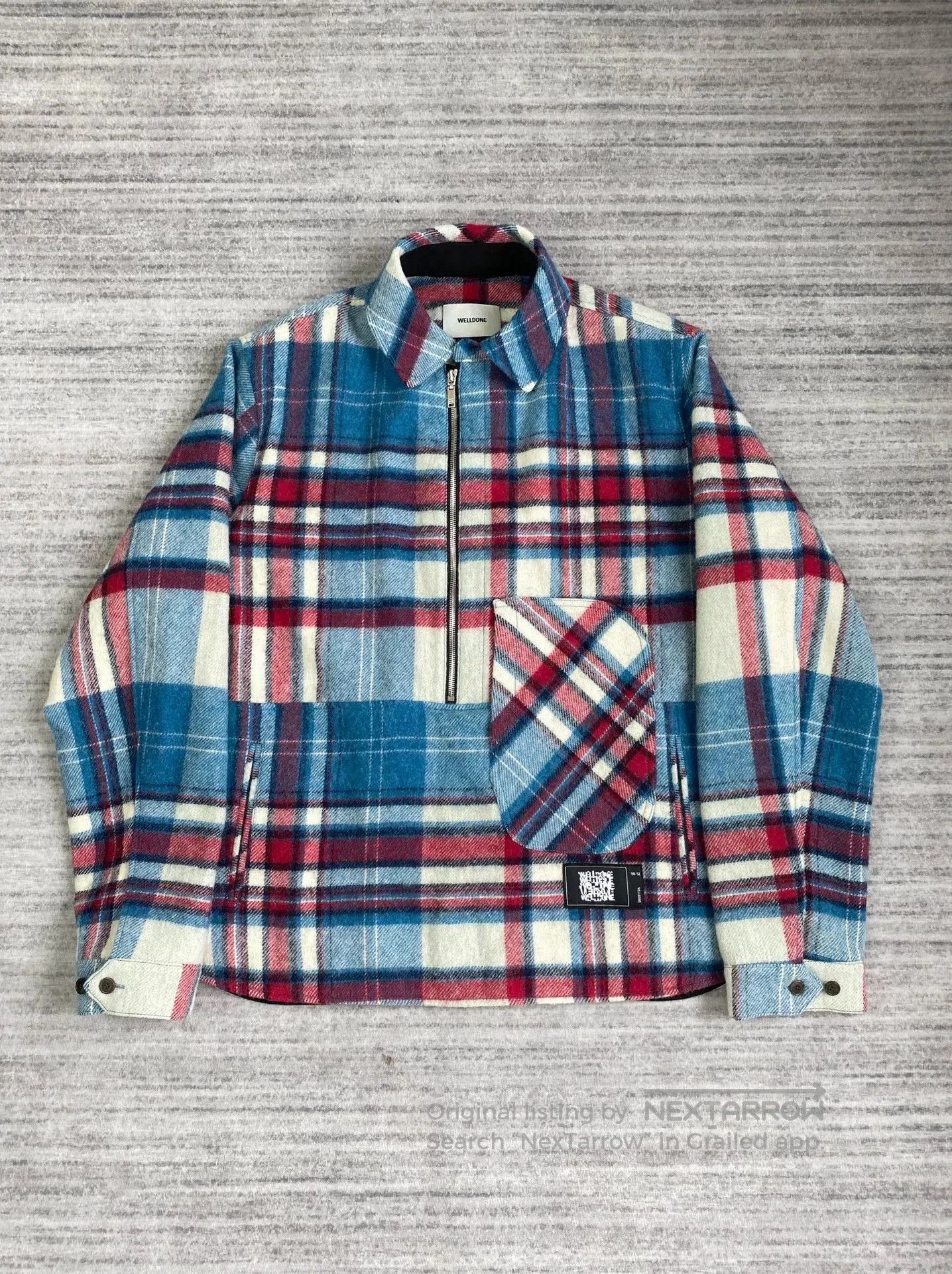 WE11DONE we11done plaid fleece half-zip jacket. Size US M / EU 48-50 / 2 - 1 Thumbnail