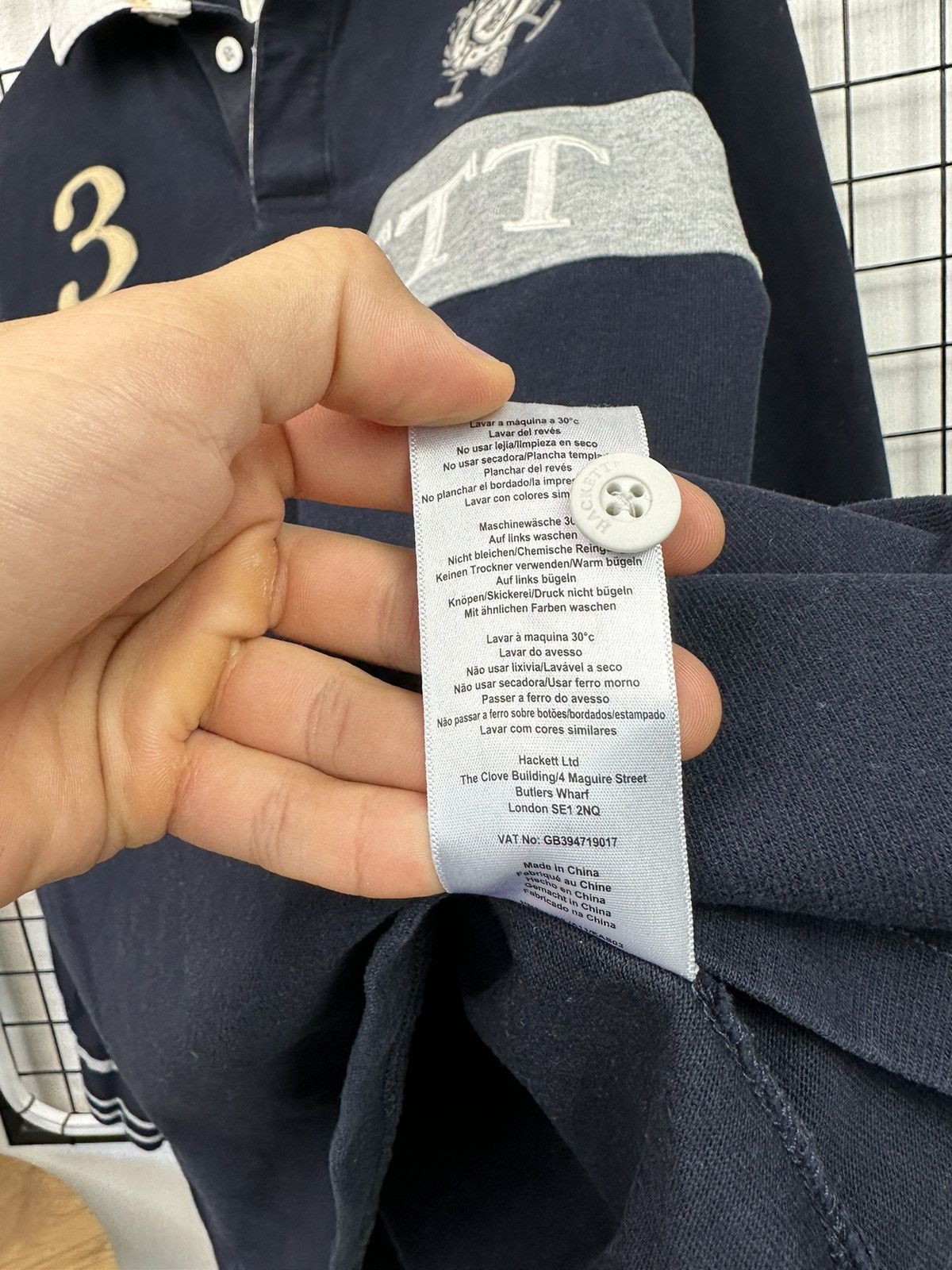 Hackett × Vintage Vintage Hackett London Snow polo team jersey #3 Men L Navy Size US L / EU 52-54 / 3 - 12 Thumbnail