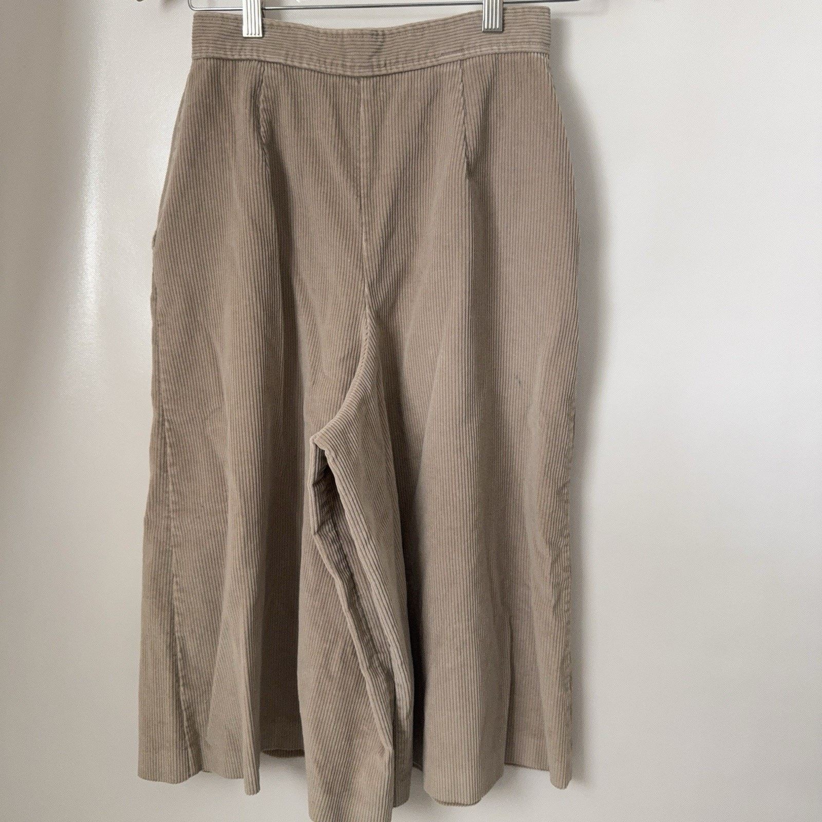 Other Vtg Union Made Gaucho Corduroy Culotte Tan USA Wide Leg Size 25" / US 0 / IT 36 - 2 Thumbnail
