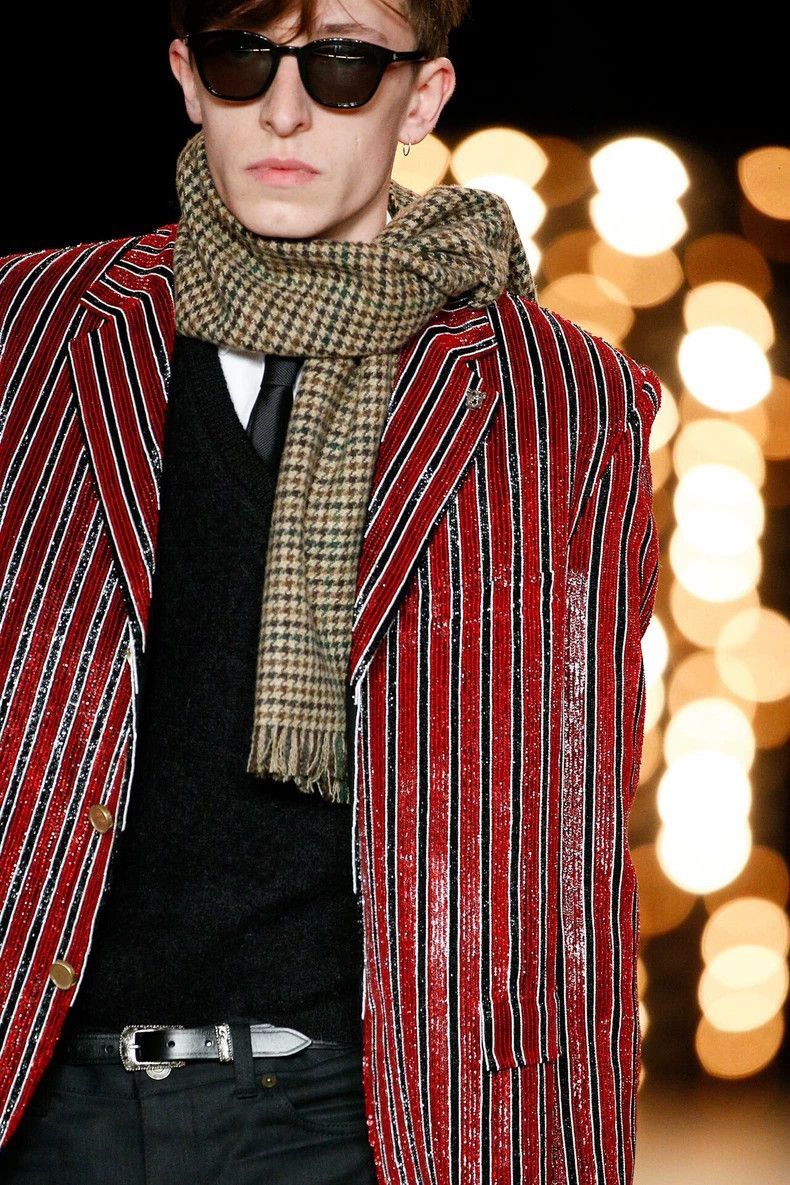 Saint Laurent Paris Saint Laurent Paris Black and red striped suit jacket-2506 Size US S / EU 44-46 / 1 - 8 Thumbnail