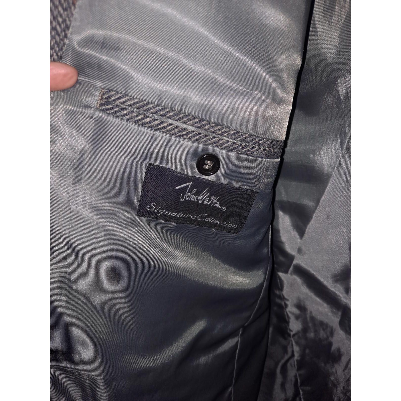 John Weitz John Weitz Signature Collection Gray Herringbone Tweed Blaze Size 40R - 4 Thumbnail