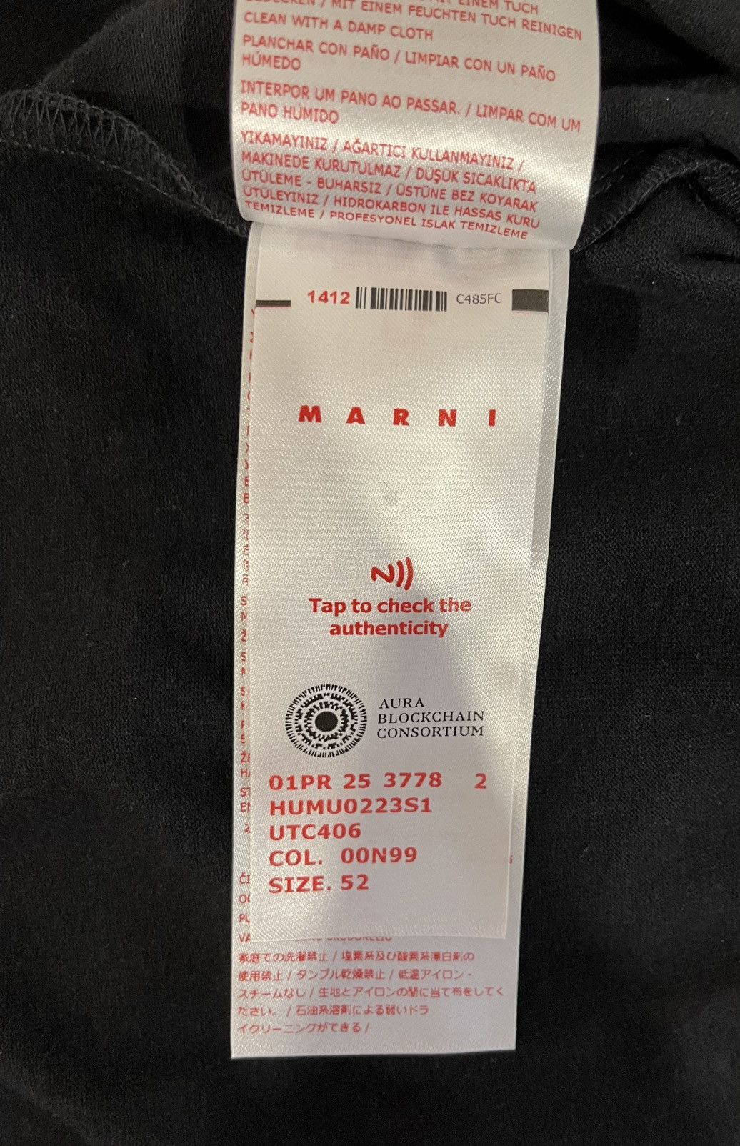 Marni Marni Logo flocked Tshirt Size US XL / EU 56 / 4 - 11 Thumbnail
