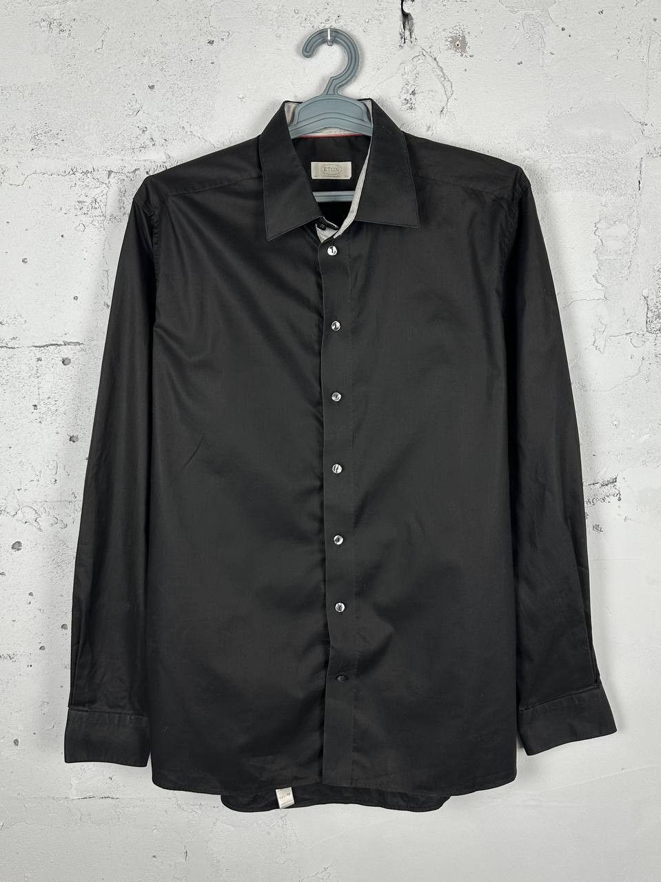 Eton Eton Contemporary Black Shirt Size 17 1/2 Luxury Size 44L - 2 Thumbnail