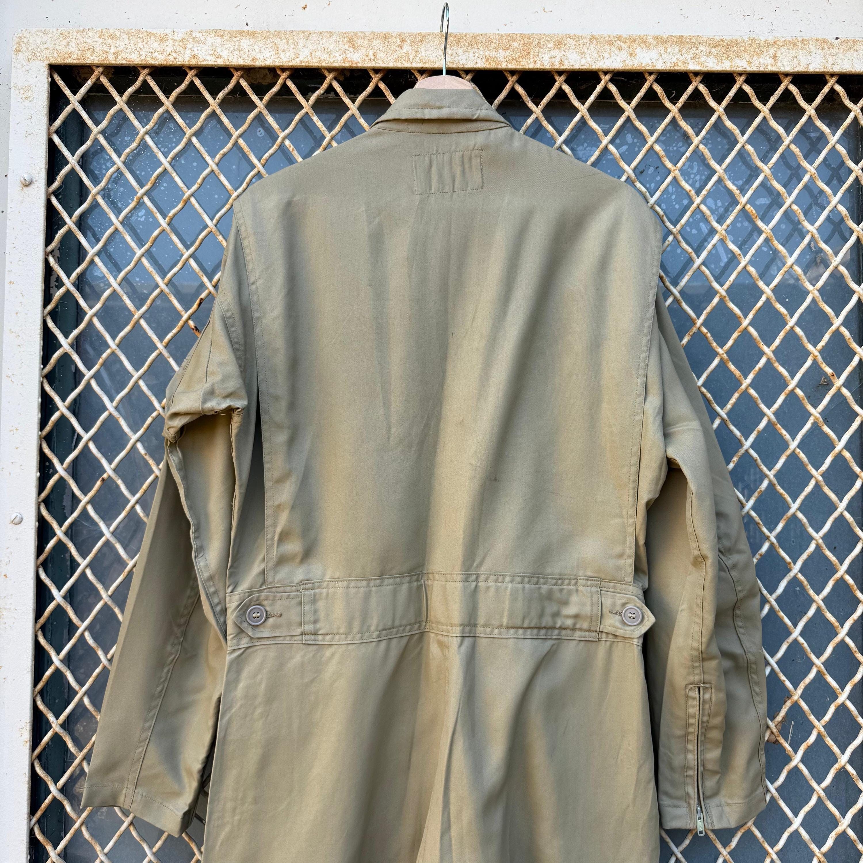 Vintage 50's US Navy AER Tan Khaki Summer Flying Coverall Size US 38 / EU 54 - 2 Thumbnail