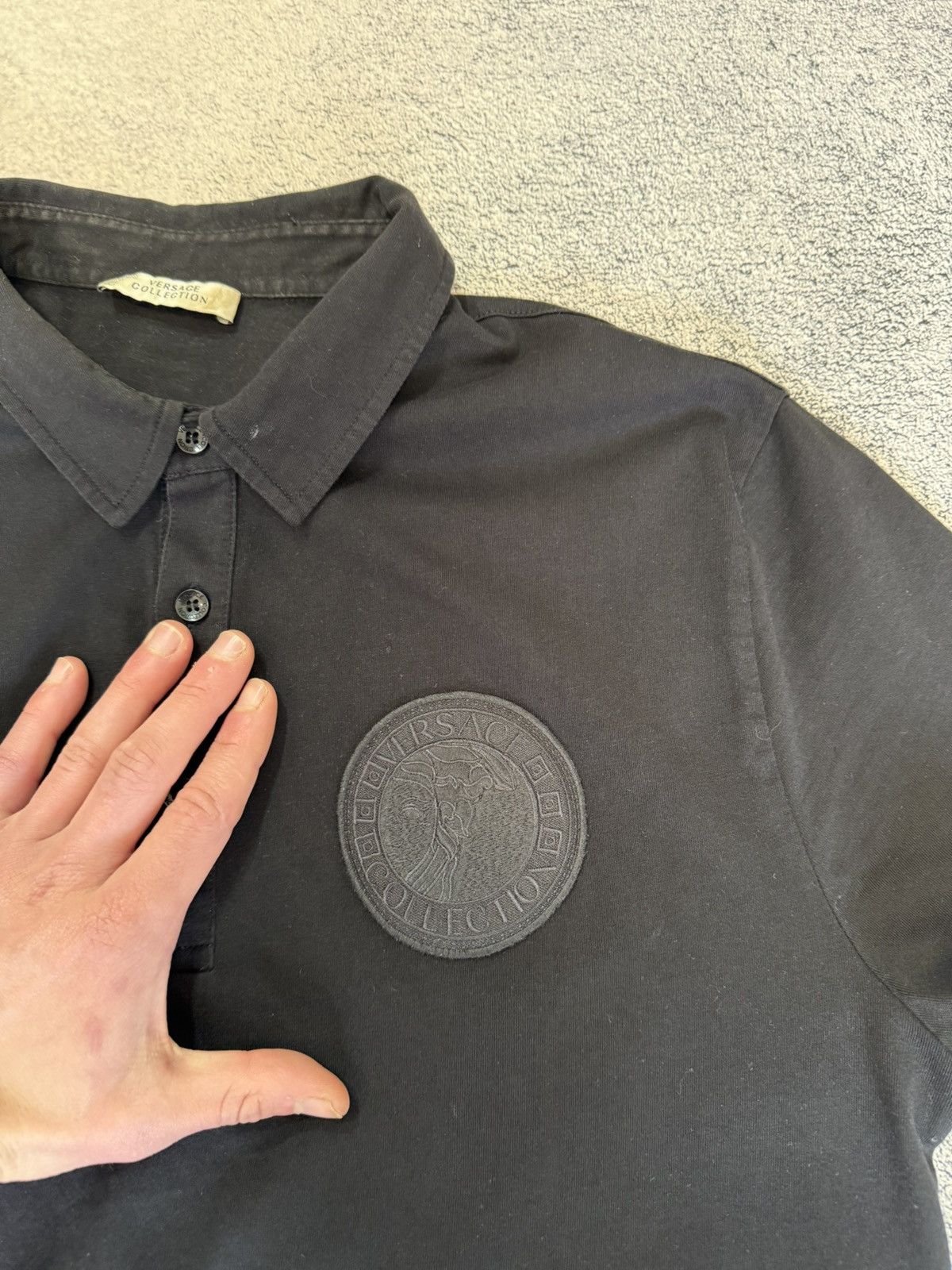 Versace Versace Collection Medusa Polo Shirt Black Mens L Cotton Size US L / EU 52-54 / 3 - 17 Thumbnail