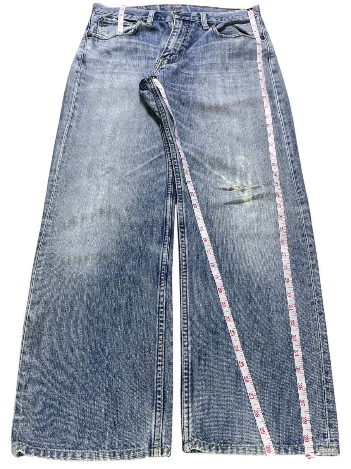 LVC × Levi's × Levi's Vintage Clothing Vintage 90s Levis 503 Faded Distressed Ripped Baggy Jeans Size US 31 - 11 Thumbnail