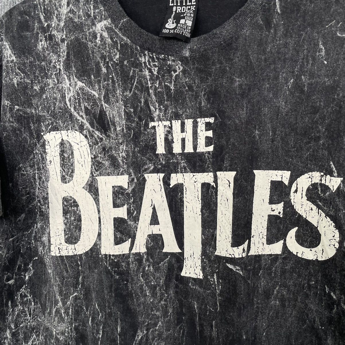 Band Tees × Vintage Vintage Y2K The Beatles Black Stone Wash Band Tee Size US M / EU 48-50 / 2 - 2 Thumbnail
