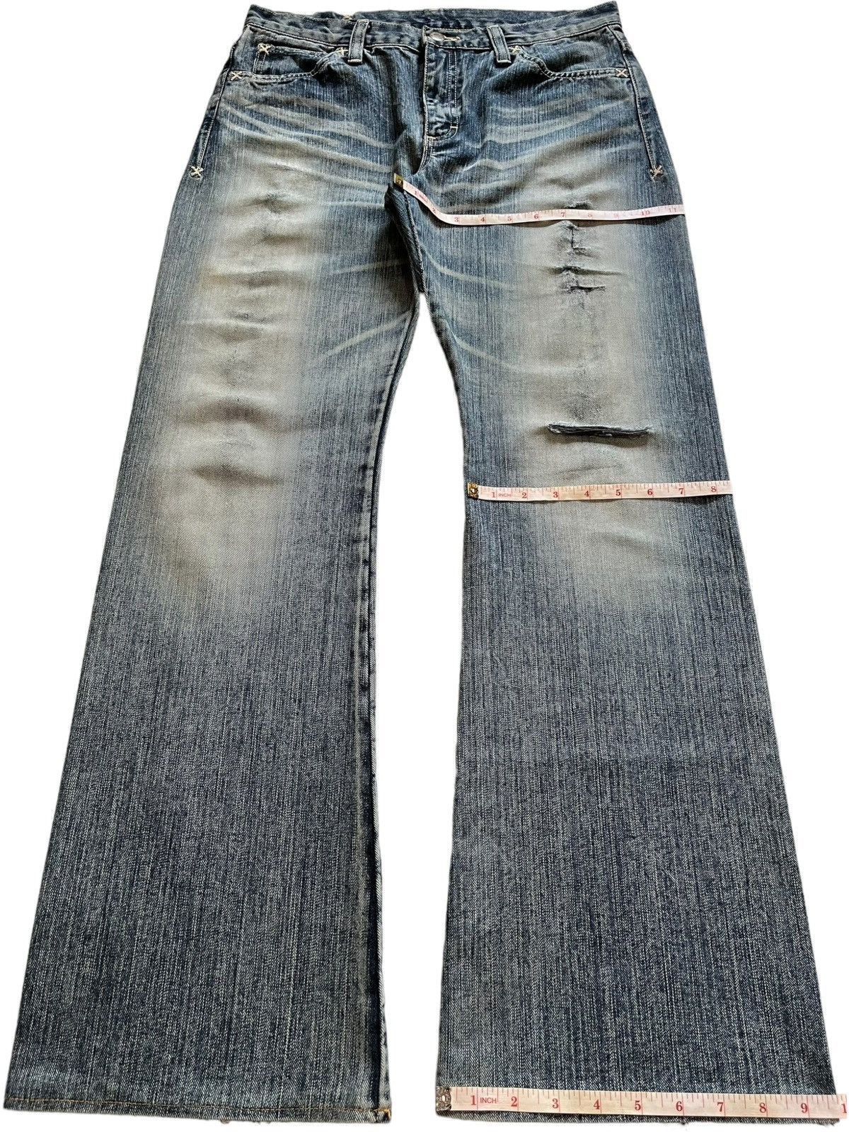Lee Vintage Japanese Lee Riders Faded Wash Flare Jeans Size US 31 - 13 Thumbnail
