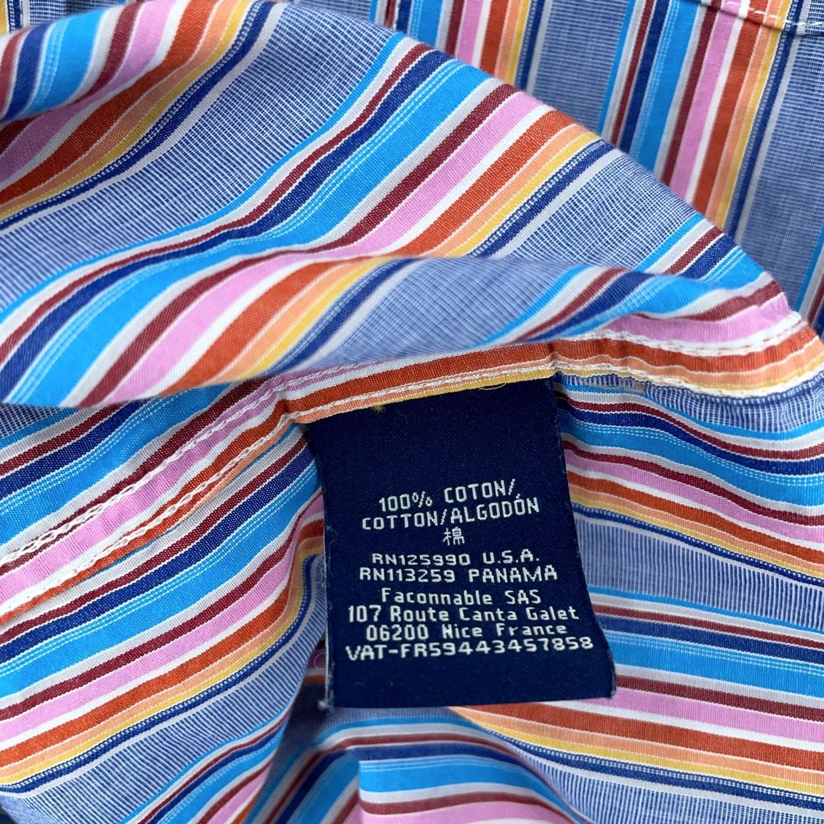 Faconnable Faconnable Shirt Mens L Colorful Striped Long Sleeve Collared Button-Down Size US L / EU 52-54 / 3 - 5 Thumbnail
