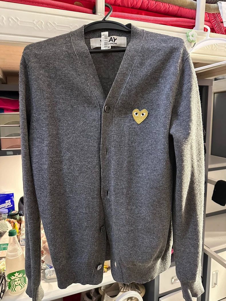 Comme Des Garcons Men's play Knit Cardigan