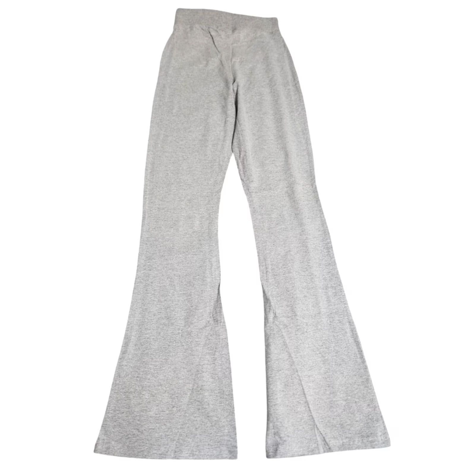 PrettyLittleThing PRETTYLITTLETHING Pants Flared Pull On Ash Grey Womens Size 6 Cotton Blend Elastic Waist Size 28" / US 6 / IT 42 - 2 Thumbnail
