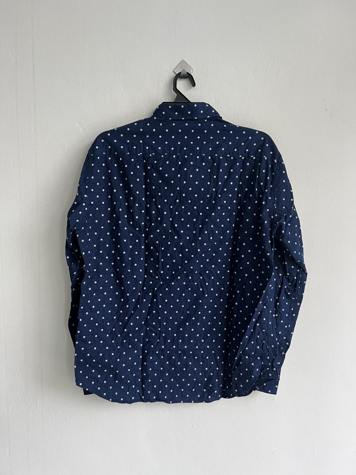 Pure Blue Japan Indigo Dyed Japan Blue Jeans Polka Dot Western Oxford Shirt Size US L / EU 52-54 / 3 - 5 Thumbnail