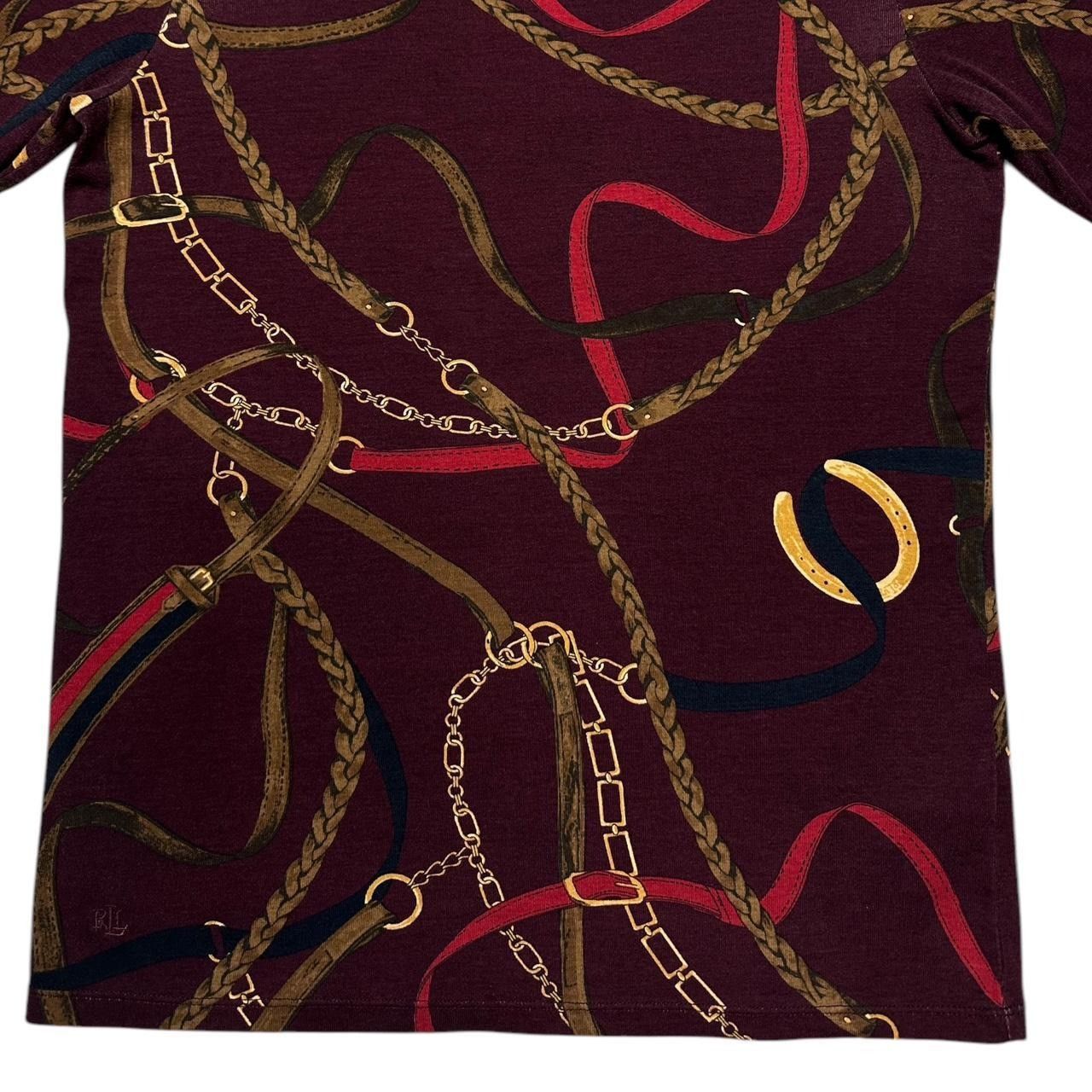 Polo Ralph Lauren × Vintage Lauren Ralph Lauren Chain & Buckle AOP T-Shirt Size L / US 10 / IT 46 - 3 Thumbnail