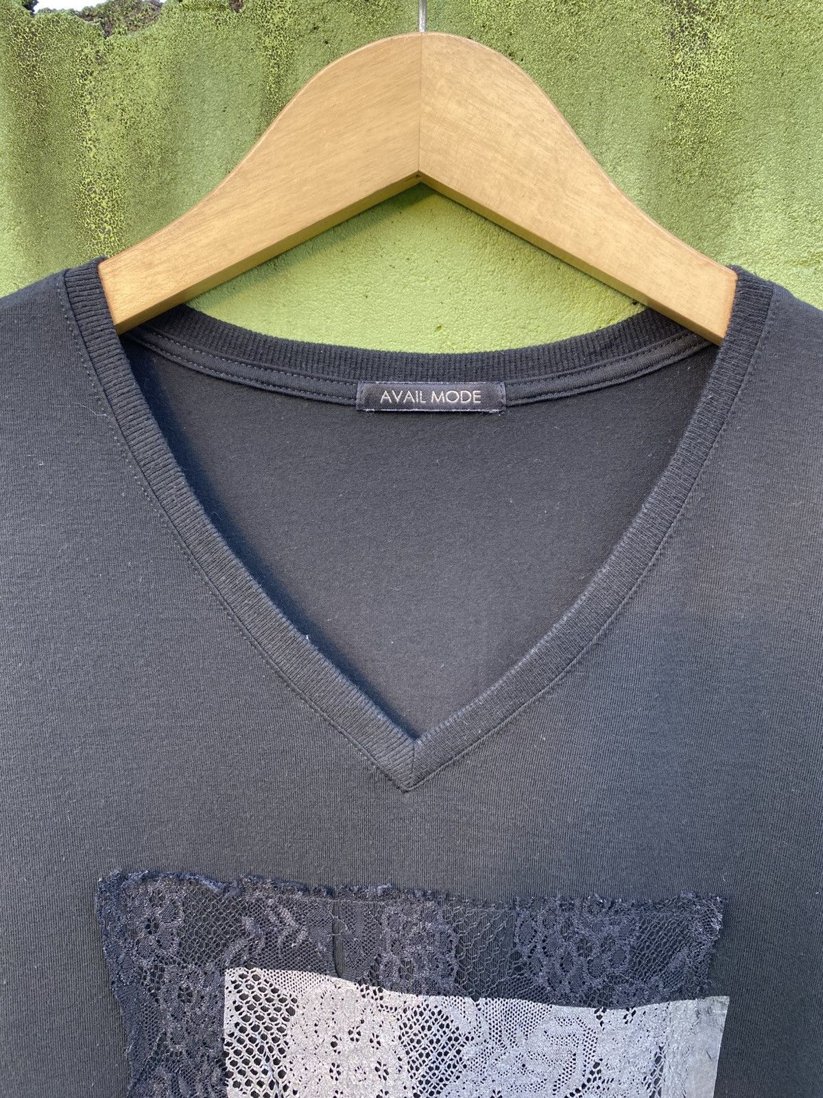 Japanese Brand Avail Mode Black Longsleeve “Dignity Respectable” Lace Patch Size 4XL / US 24-26 - 2 Thumbnail