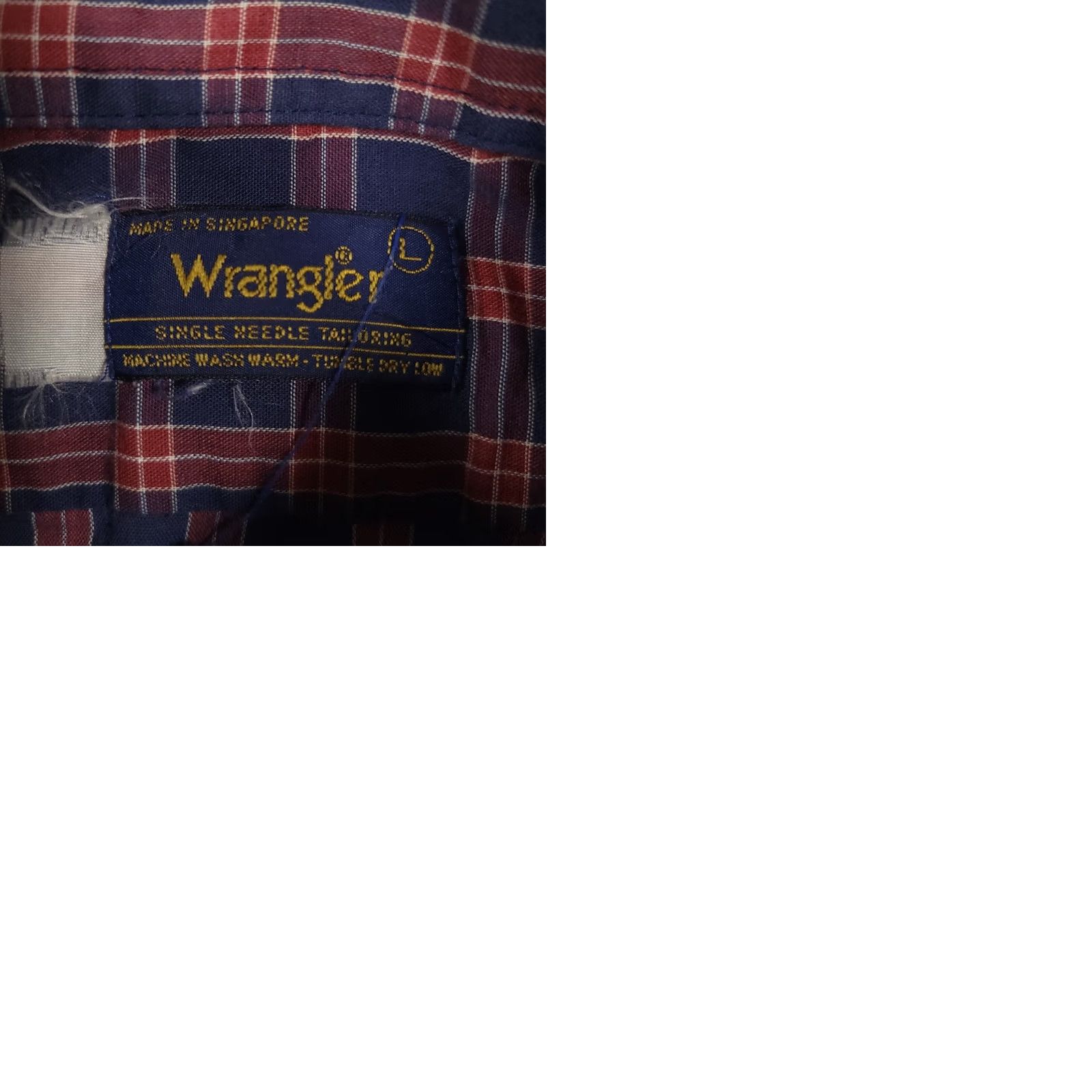Wrangler Vintage Wrangler Short Sleeve Button Up Shirt Mens Large Single Needle Tailoring Size US L / EU 52-54 / 3 - 9 Thumbnail