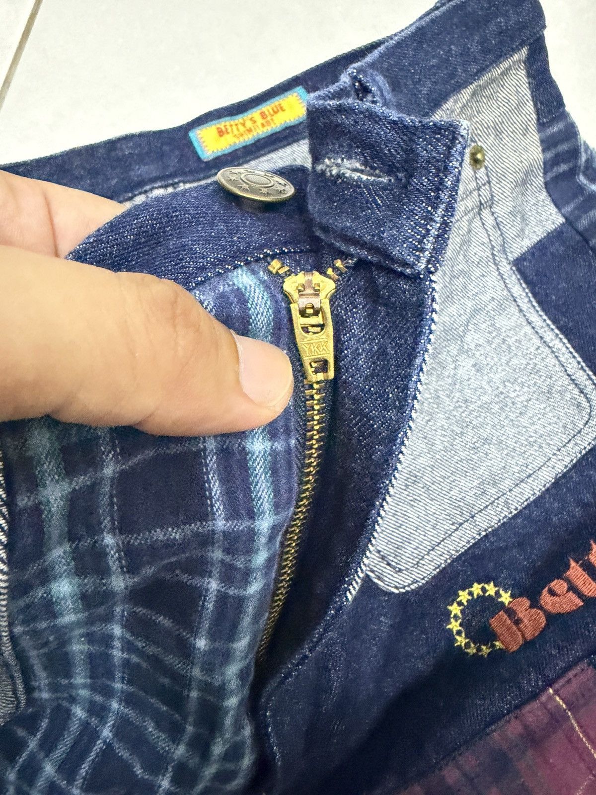 Japanese Brand Betty’s Blue Shinji Abe Patchworks Kapital Inspired Denim Size US 28 / EU 44 - 8 Thumbnail