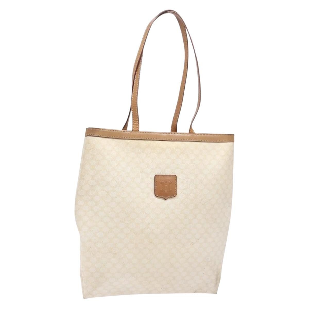 Celine CELINE Macadam Canvas Tote Bag Pvc Leather White Gold Size ONE SIZE - 1 Thumbnail
