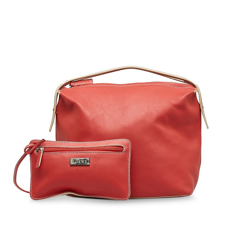 image of Loewe Leather Handbag in Red, Women's