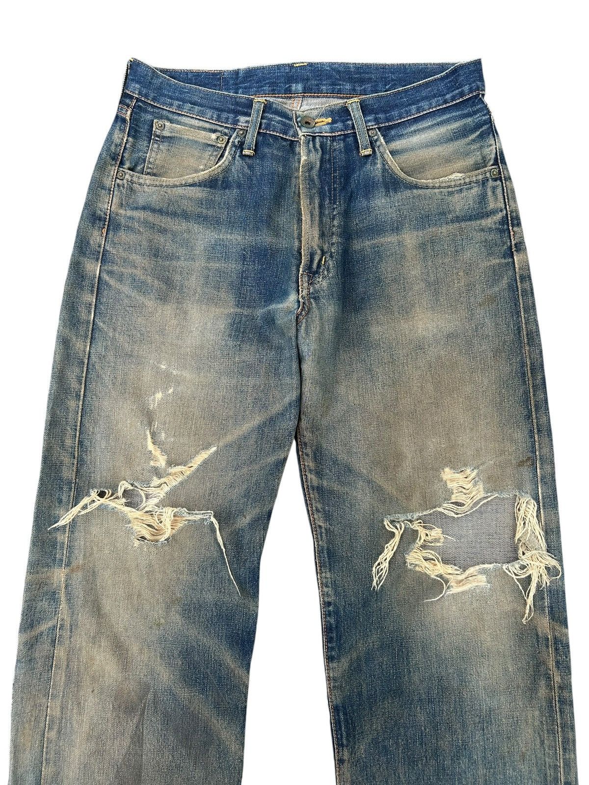 Kapital VINTAGE EDWIN 505X SELVEDGE RUSTY DISTRESSED DENIM JEANS Size US 32 / EU 48 - 2 Thumbnail