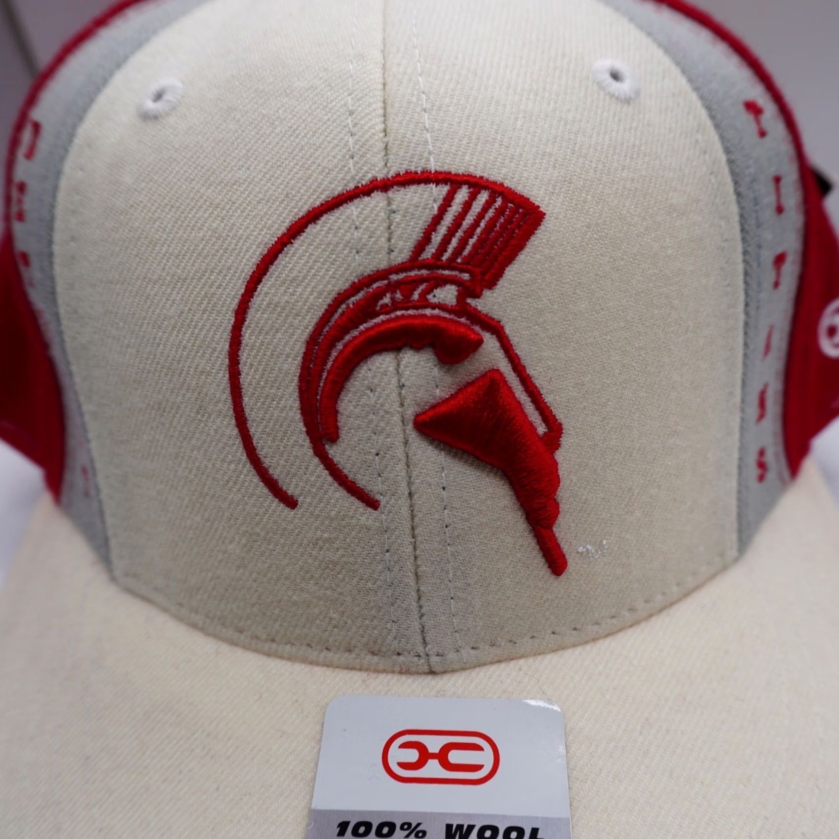 Vintage Detroit Titans Hat Mens 7 5/8 Wool Fitted Baseball Cap Cream Red Size ONE SIZE - 4 Thumbnail