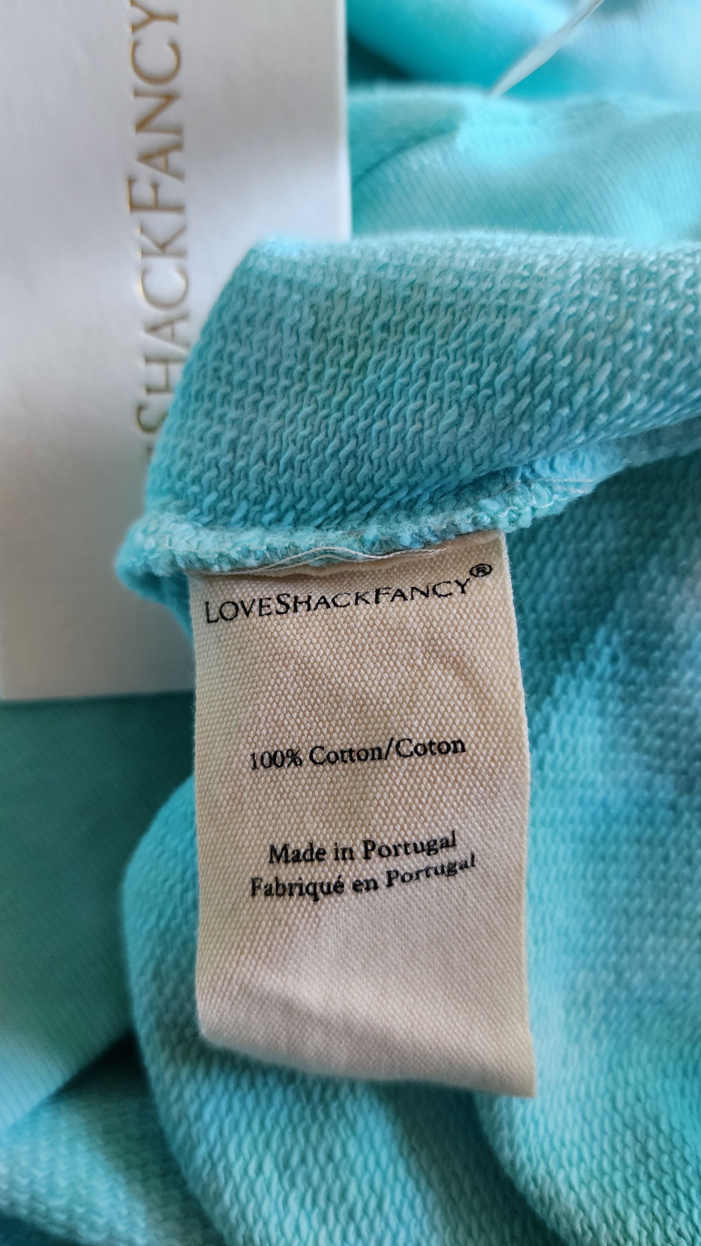 LoveShackFancy Addison Cabana Teal Cotton Tie Die Size ONE SIZE - 2 Thumbnail