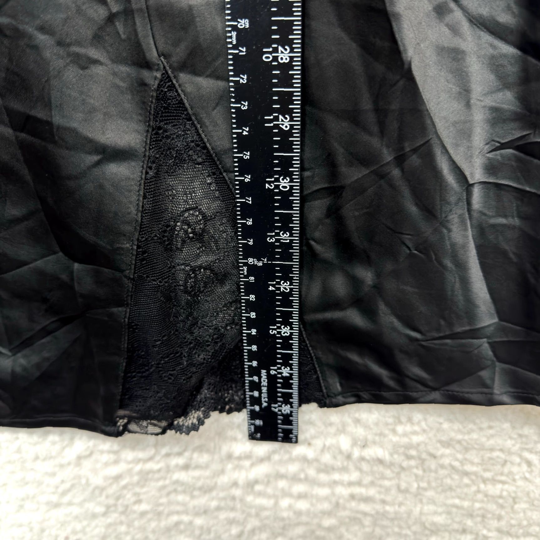 Vintage Y2K Vintage Slip Dress Small Black Satin Lace Chemise Edwardian Victorian Goth, Annelise, Slip, S, Black, Edwardian, 90s, Womens Size S / US 4 / IT 40 - 7 Thumbnail