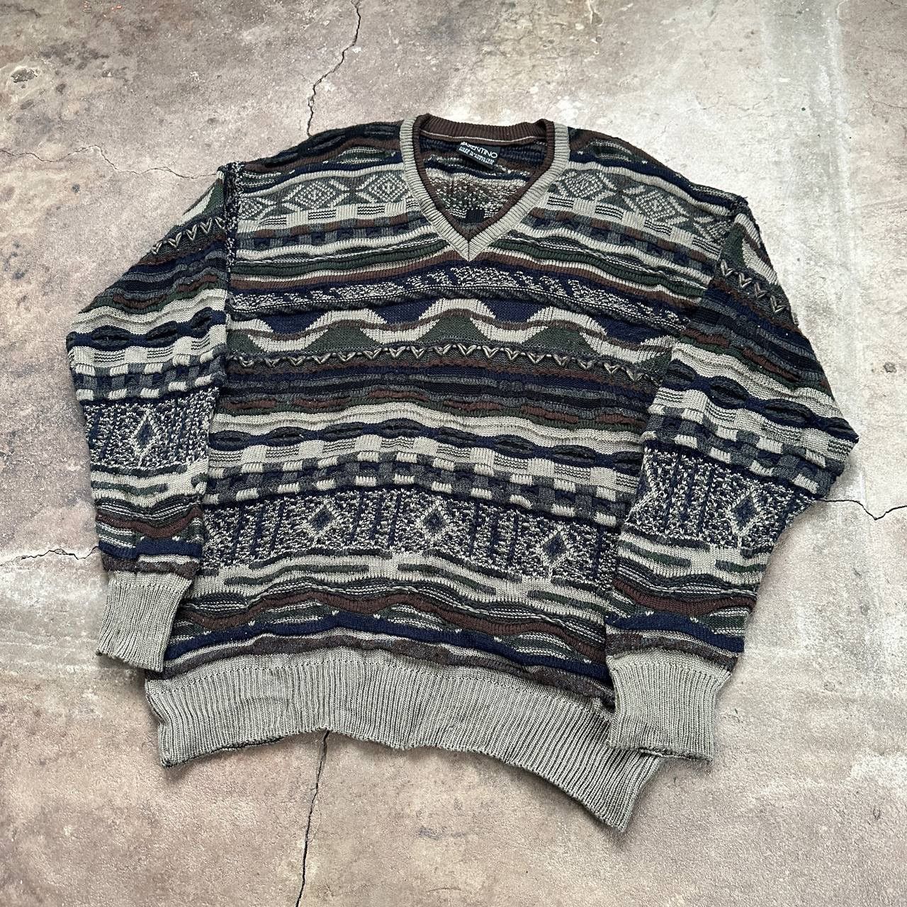 Carlo Colucci 90’s Vintage Wool Mohair Coogi style Florentino Sweater Size US XXL / EU 58 / 5 - 3 Thumbnail