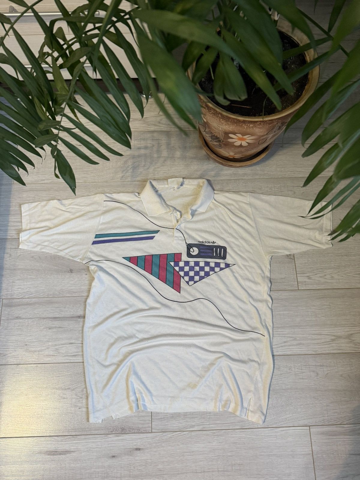 Adidas Vintage Adidas Polo 80’s rare logo tee archival t-shirt Size US M / EU 48-50 / 2 - 1 Thumbnail
