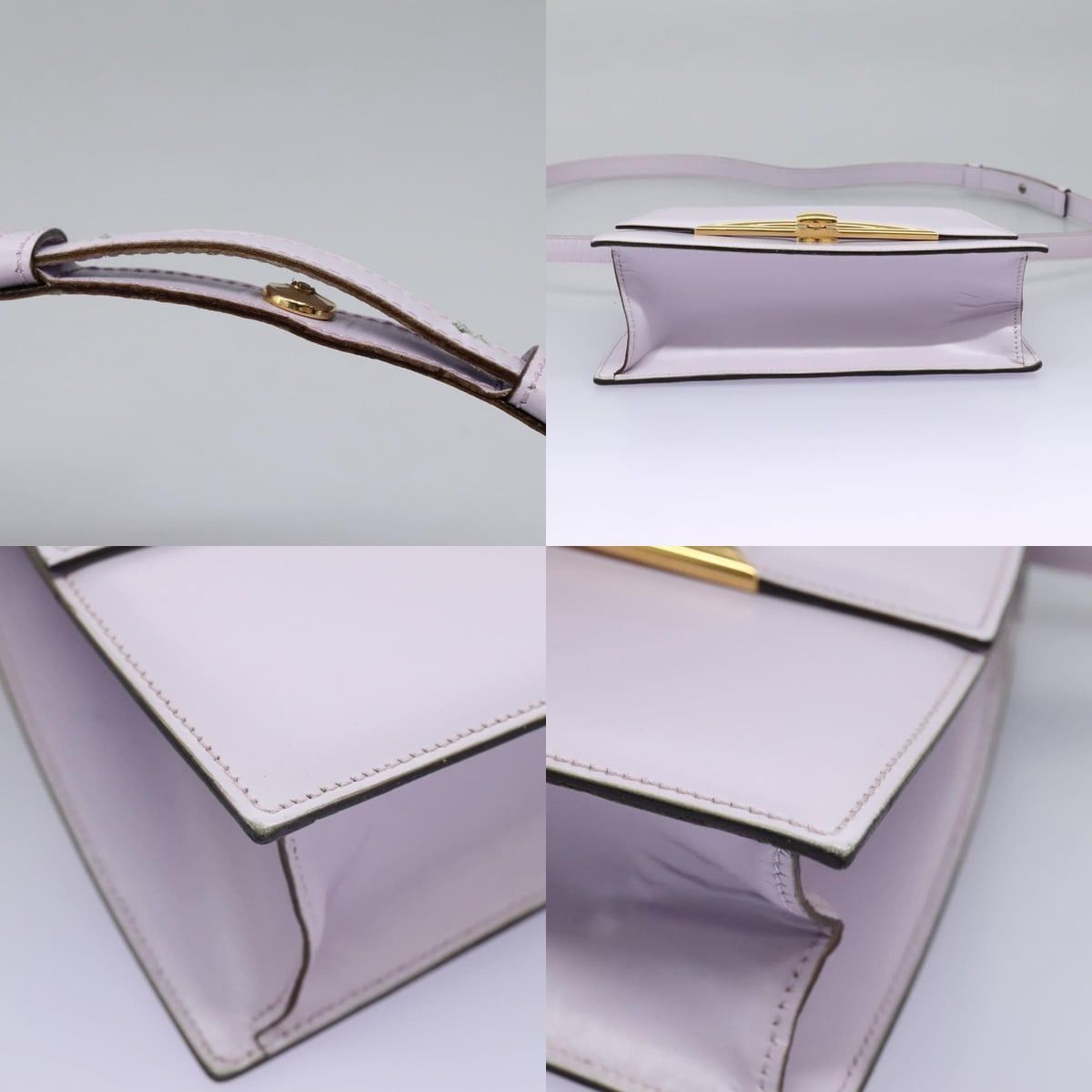 Celine CELINE Hand Bag Leather Purple Gold Size ONE SIZE - 11 Thumbnail