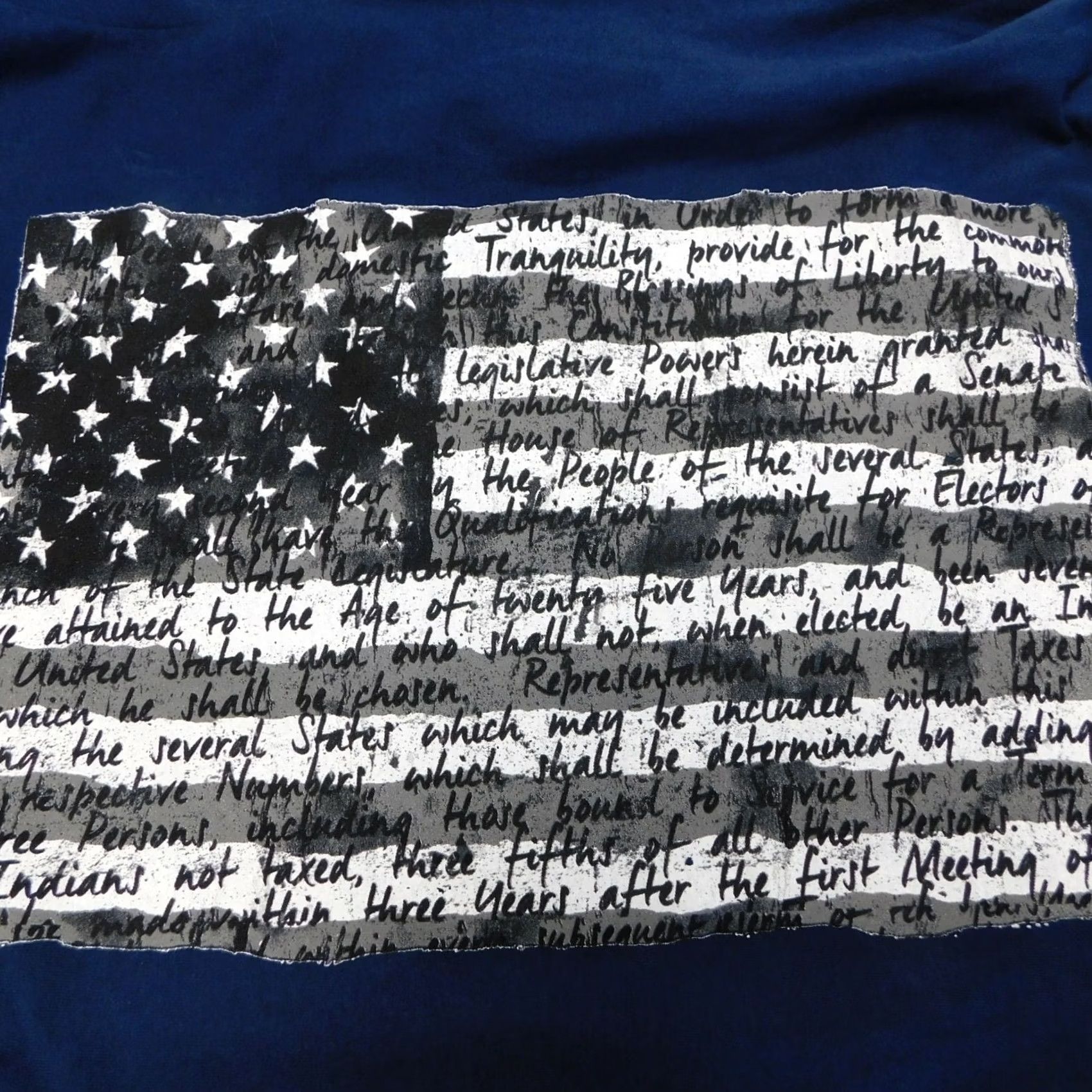 Delta Delta Men's T-Shirt - Navy Blue Short Sleeve Patriotic American Flag Graphic Shirt, Large Size US L / EU 52-54 / 3 - 3 Thumbnail
