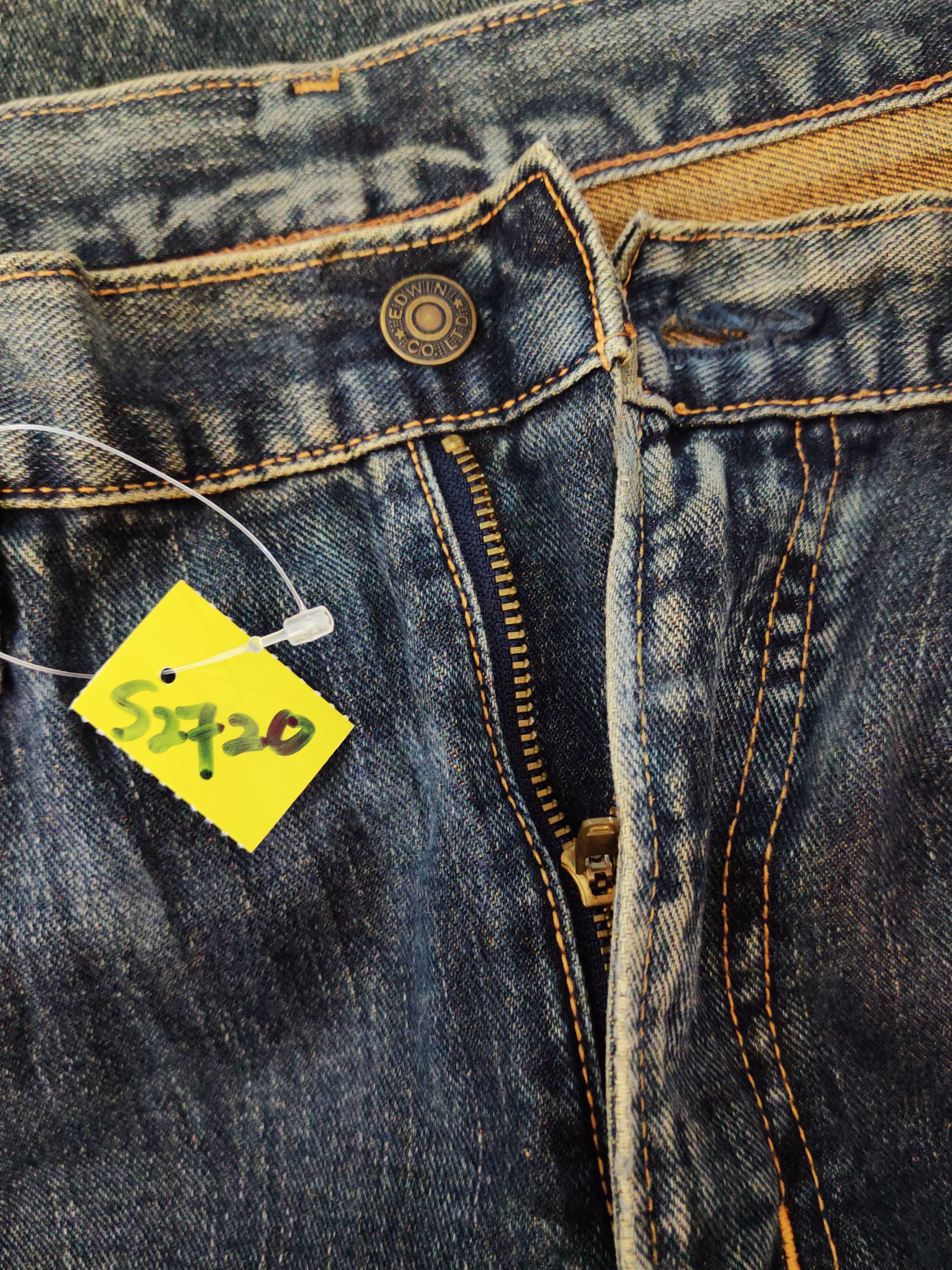 Edwin Edwin Dark Blue Faded Distressed Ripped Jeans #S2720 Size US 34 / EU 50 - 18 Thumbnail