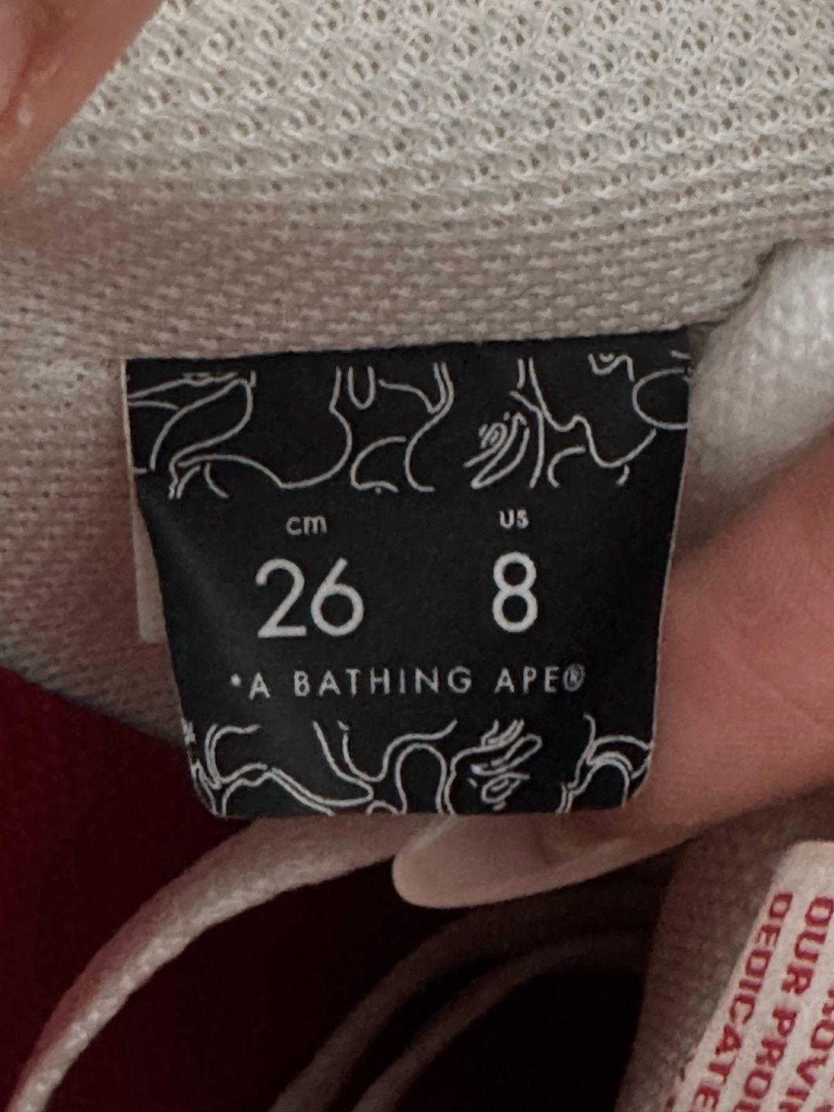 Bape Sk8 Sta Red Grey Size US 8 / EU 41 - 6 Thumbnail