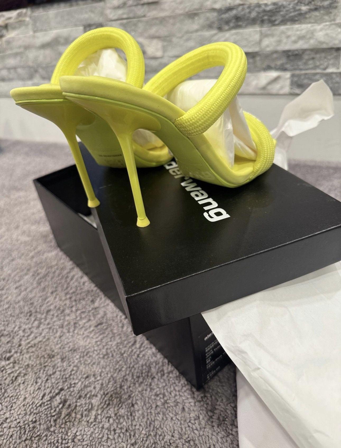 Alexander Wang Alexander Wang Julie Tubular Webbing Sandal in Fluo Yellow Size US 6 / IT 36 - 2 Thumbnail