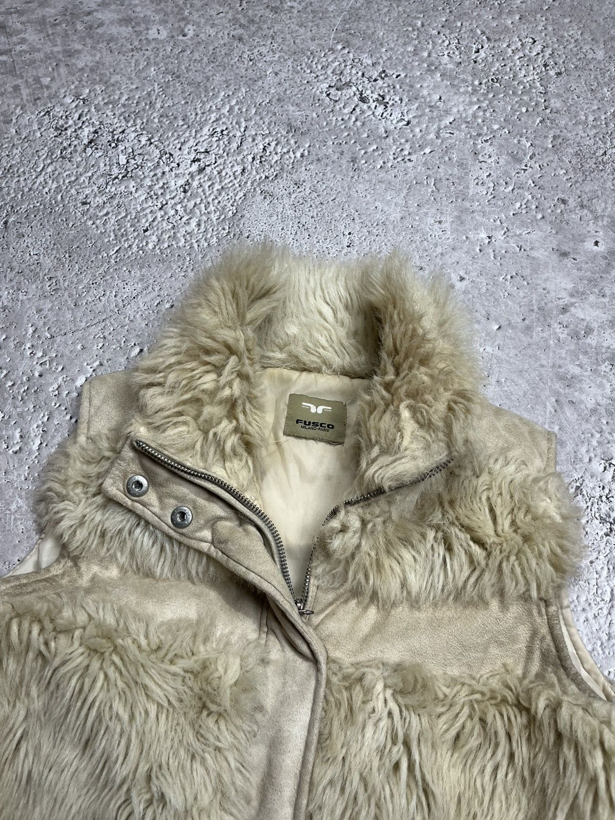 Other Womens Faux Fur Cream Vest Winter Layered Gilet Size XS / US 0-2 / IT 36-38 - 6 Thumbnail