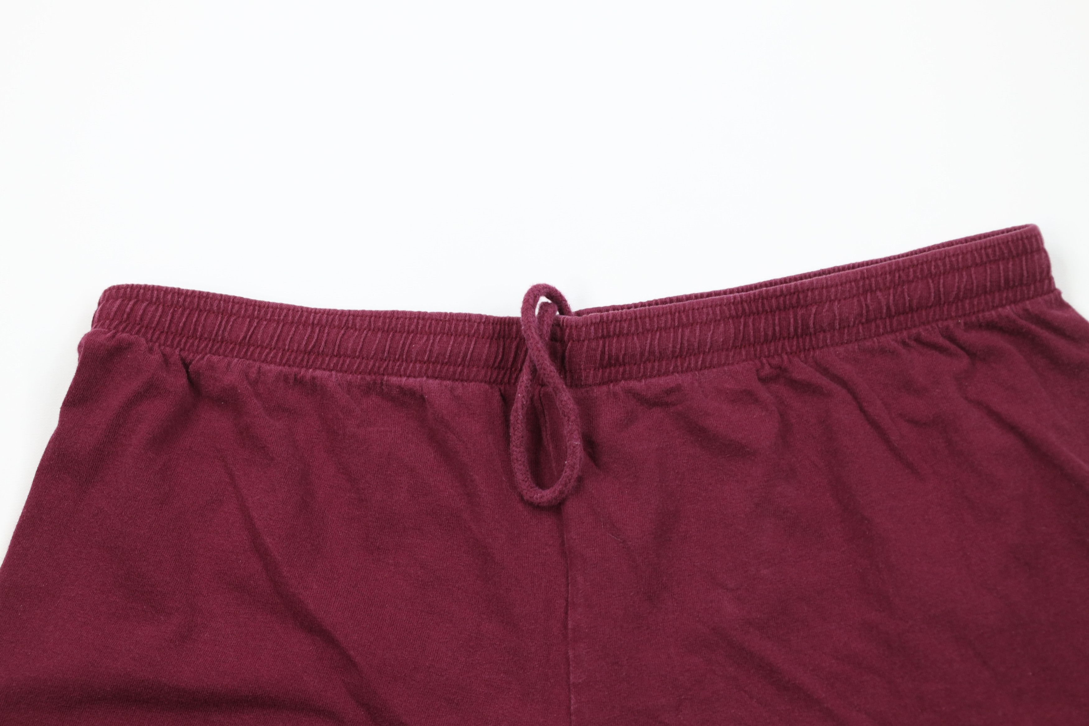 Vintage Vintage 90s Streetwear Blank Above Knee Shorts Cotton Maroon Size US 38 / EU 54 - 2 Thumbnail