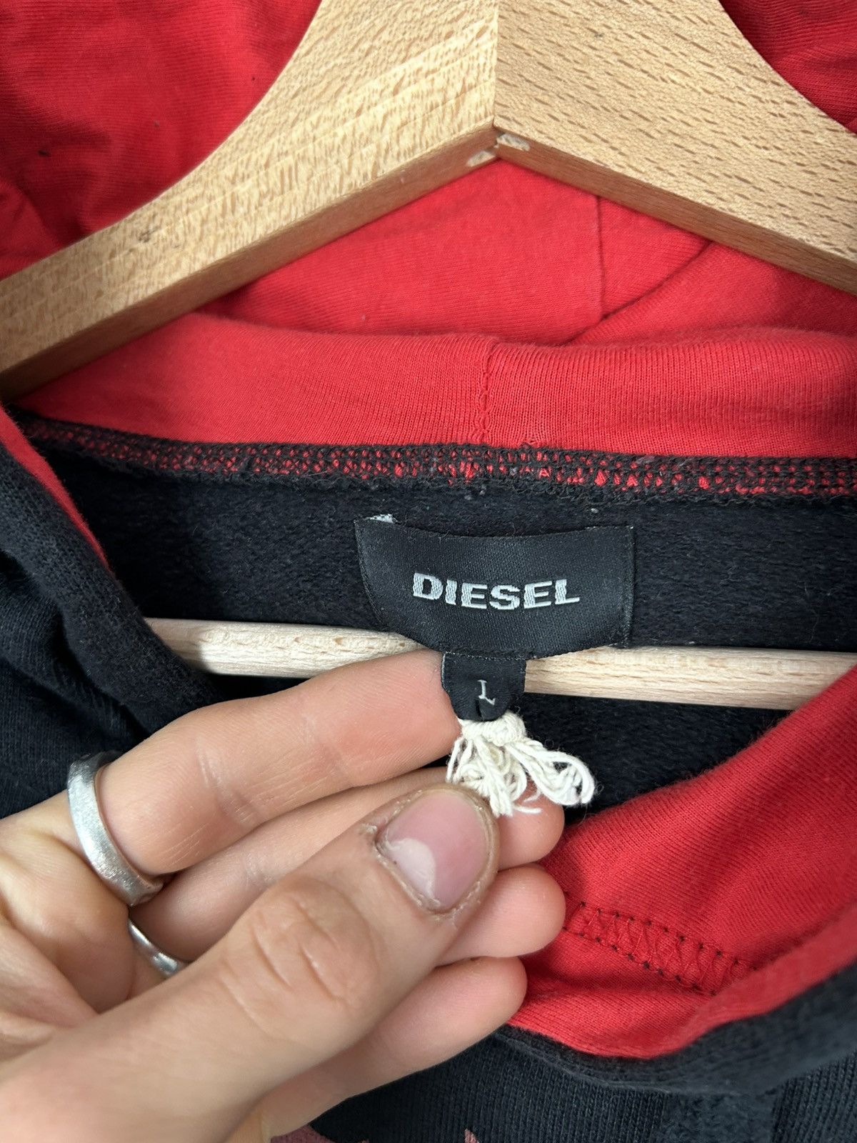 Diesel Vintage Diesel 78 Y2K Grunge Punk Hoodie 00s Skate Baggy Size US L / EU 52-54 / 3 - 4 Thumbnail