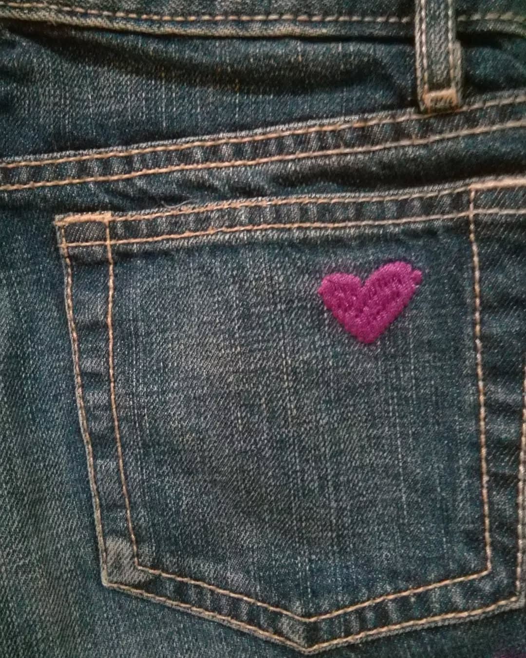 Gap 2000s Gap Kids Denim Love Pattern Cut Jeans Size 26" / US 2 / IT 38 - 6 Thumbnail