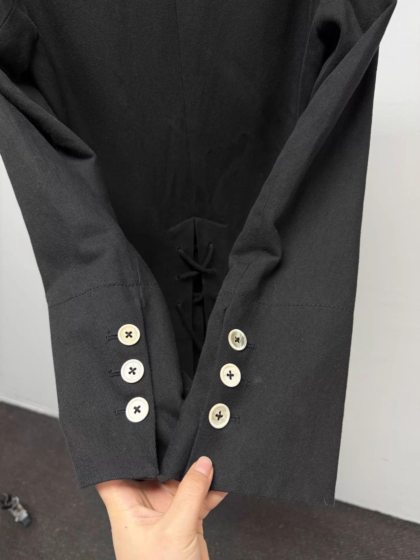 Ann Demeulemeester ANN DEMEULEMEESTER Black DB Oversized Blazer Size XXS / US 00 / IT 34 - 9 Thumbnail