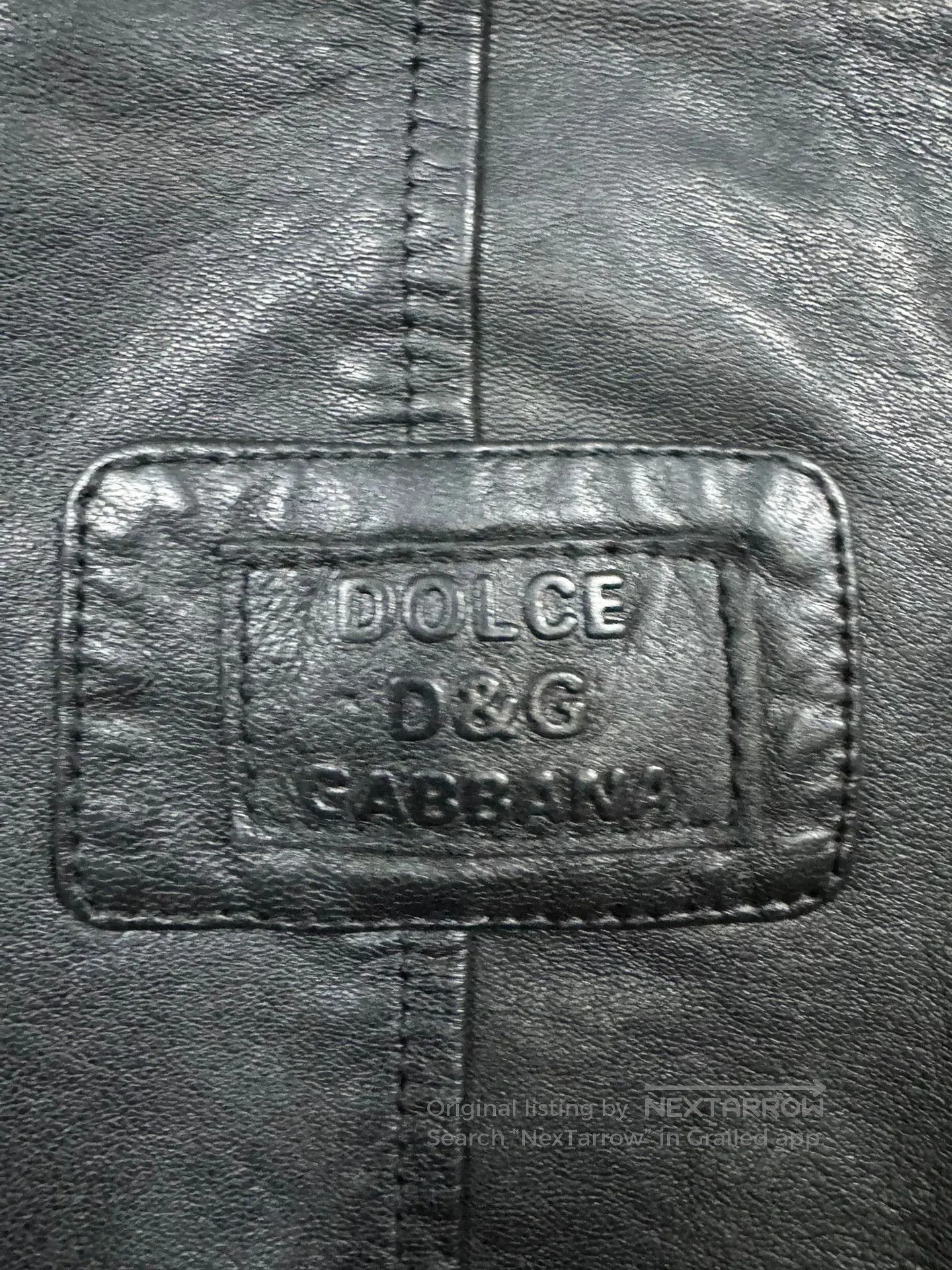 Dolce & Gabbana Men's Motorcycle Leather Jacket Collaboration. Size US XL / EU 56 / 4 - 7 Thumbnail