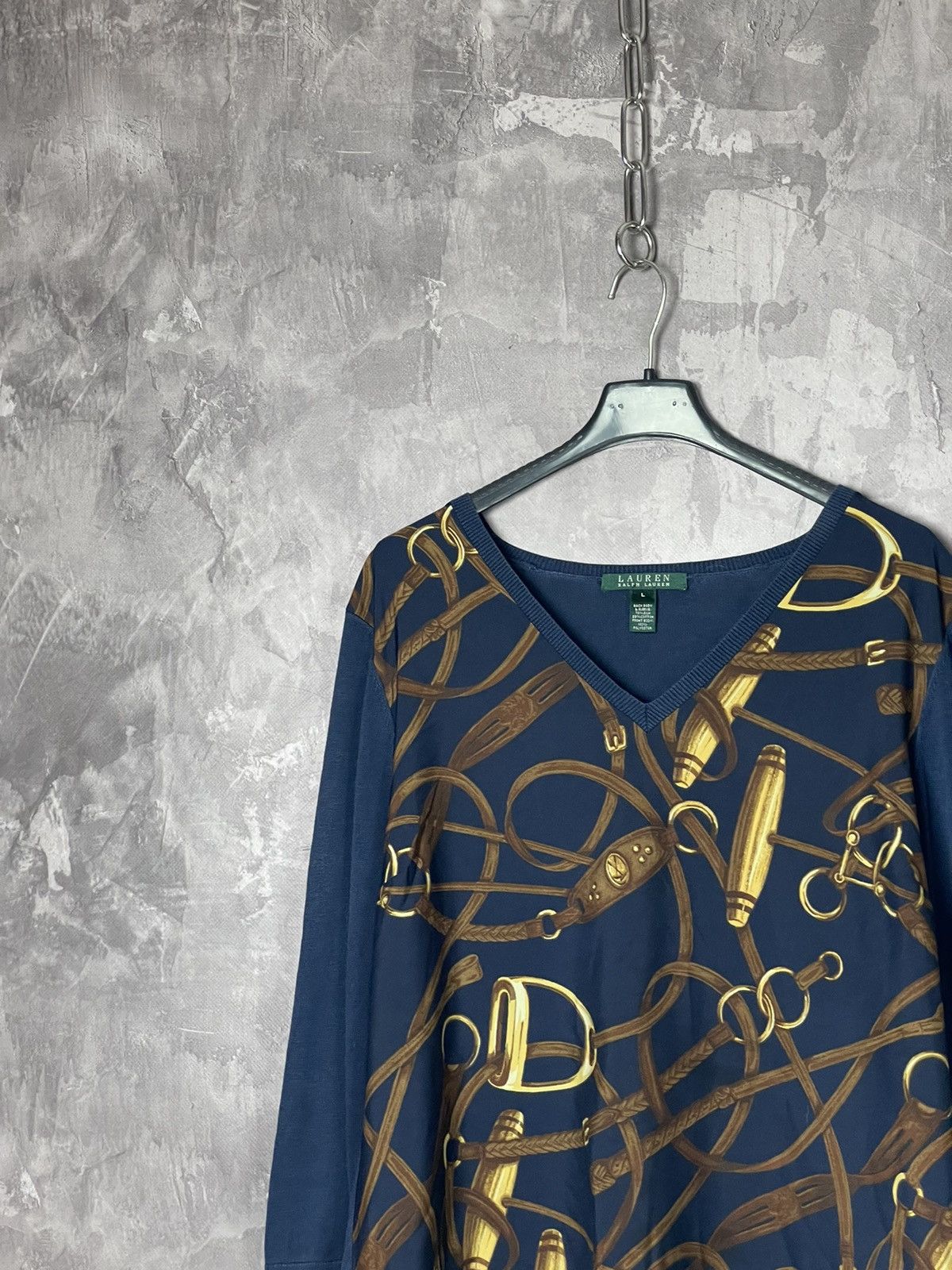 Ralph Lauren Ralph Lauren Belts Printed Longsleeve Pullover Jumper Size L / US 10 / IT 46 - 4 Thumbnail