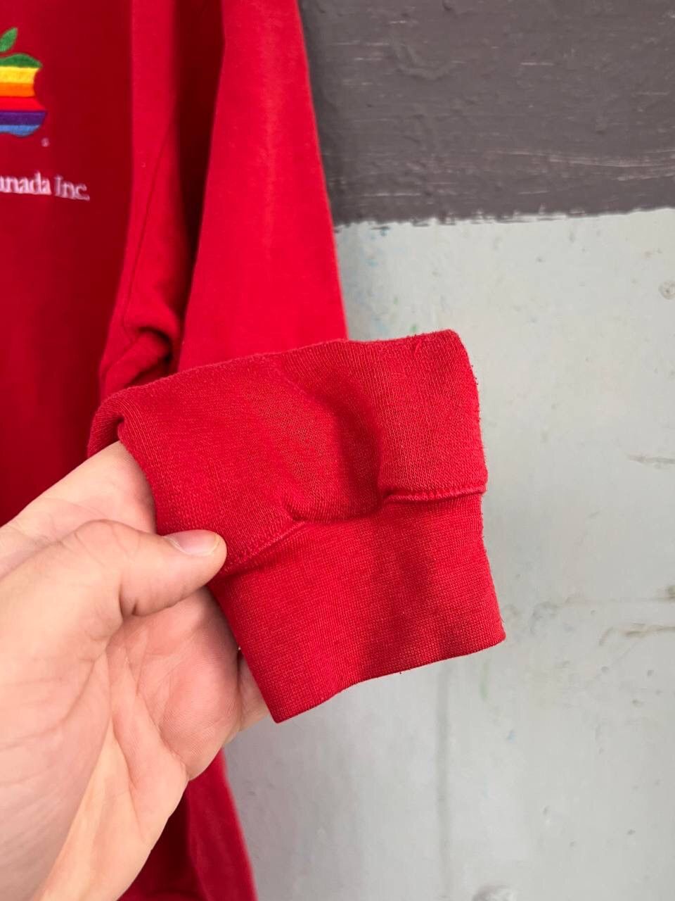 Apple × Vintage Vintage 1990s Apple Computer Sweatshirt Crewneck Rainbow Size US L / EU 52-54 / 3 - 7 Thumbnail