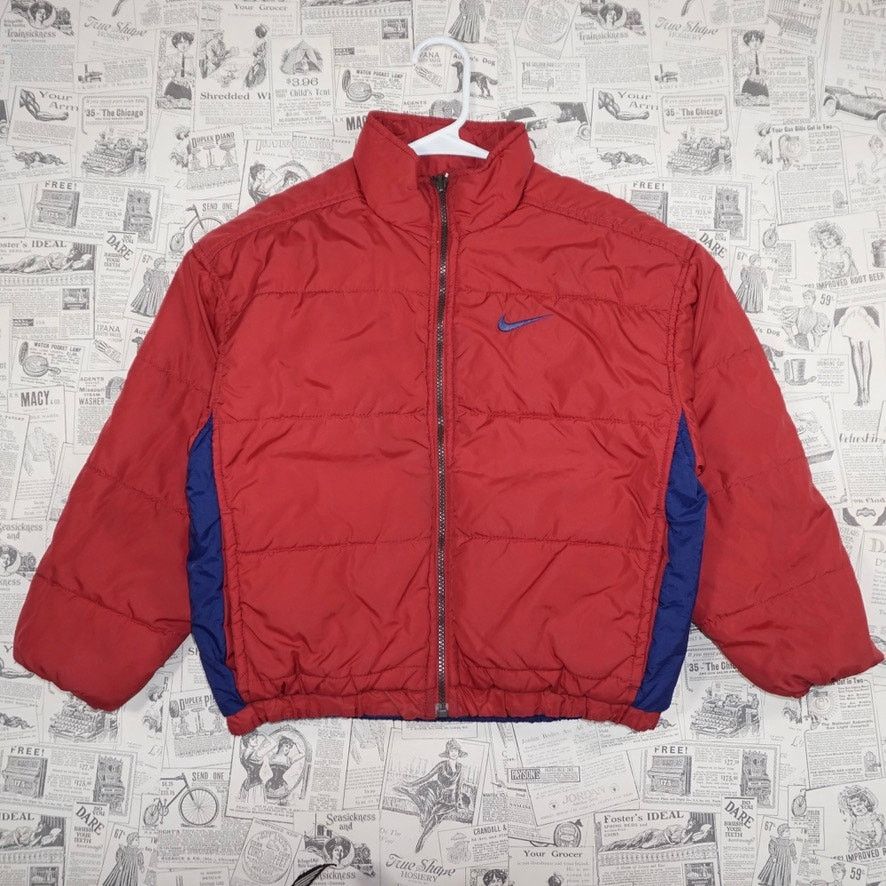 Nike Medium - Vintage Y2K Nike zip up puffer 1990s quilted jacket Size M / US 6-8 / IT 42-44 - 1 Thumbnail