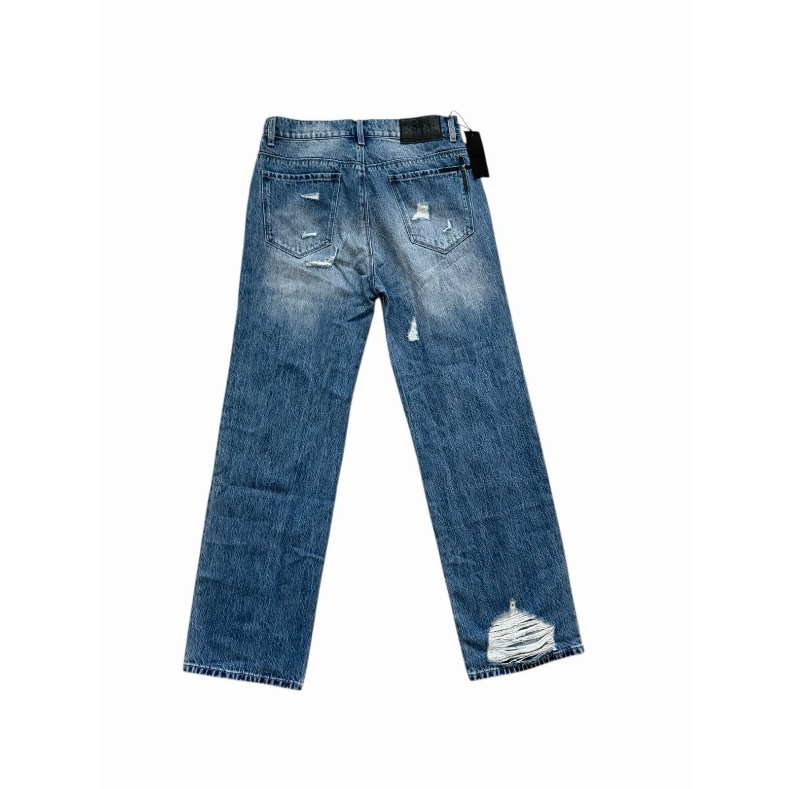 Rta RtA Mens Jonas Distressed Straight Jeans Blue Size 32/32 Size US 32 / EU 48 - 3 Thumbnail