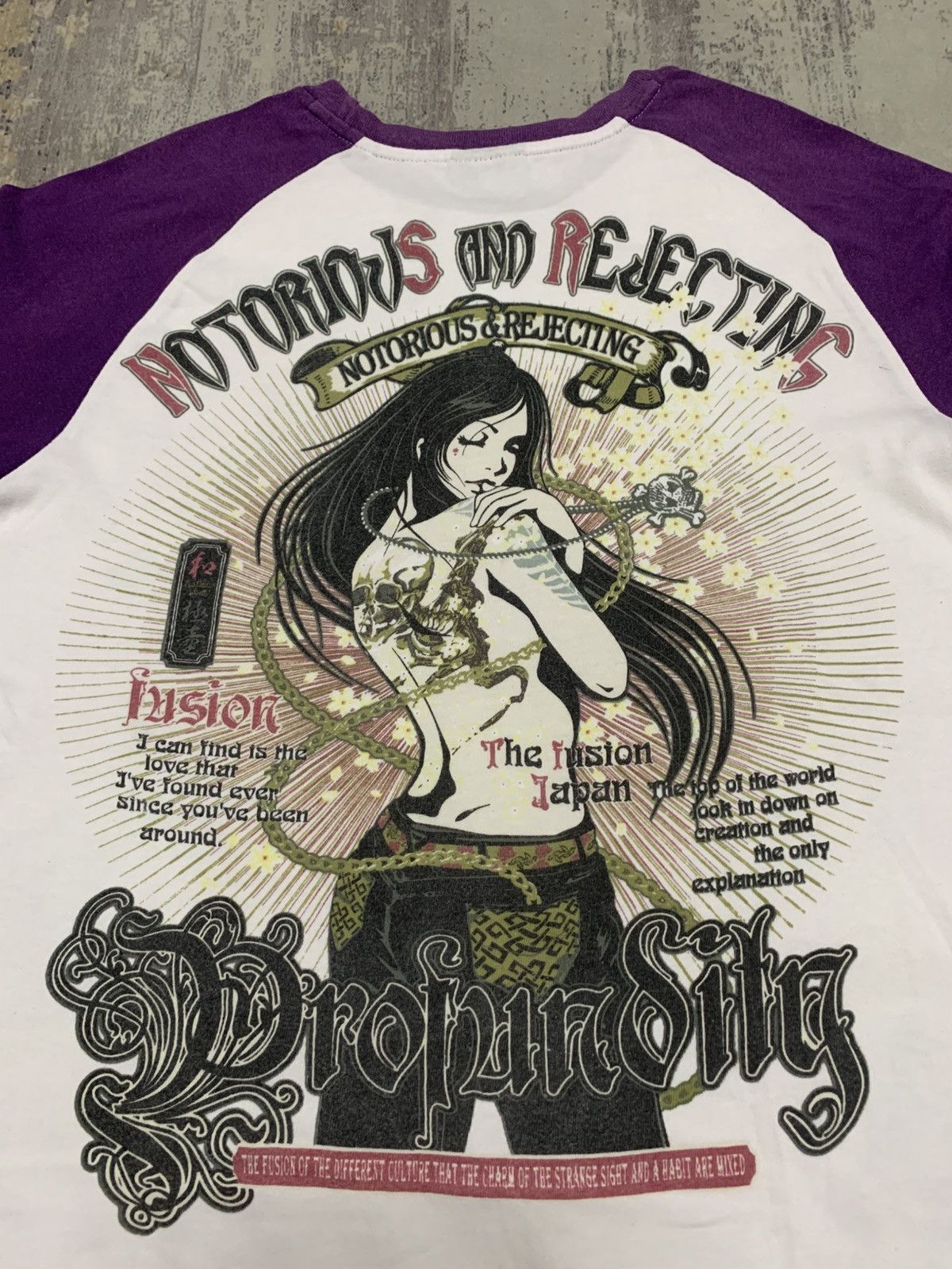 Japanese Brand The Fusion Japan Abstract Girl Sukajan TShirt Size US M / EU 48-50 / 2 - 2 Thumbnail