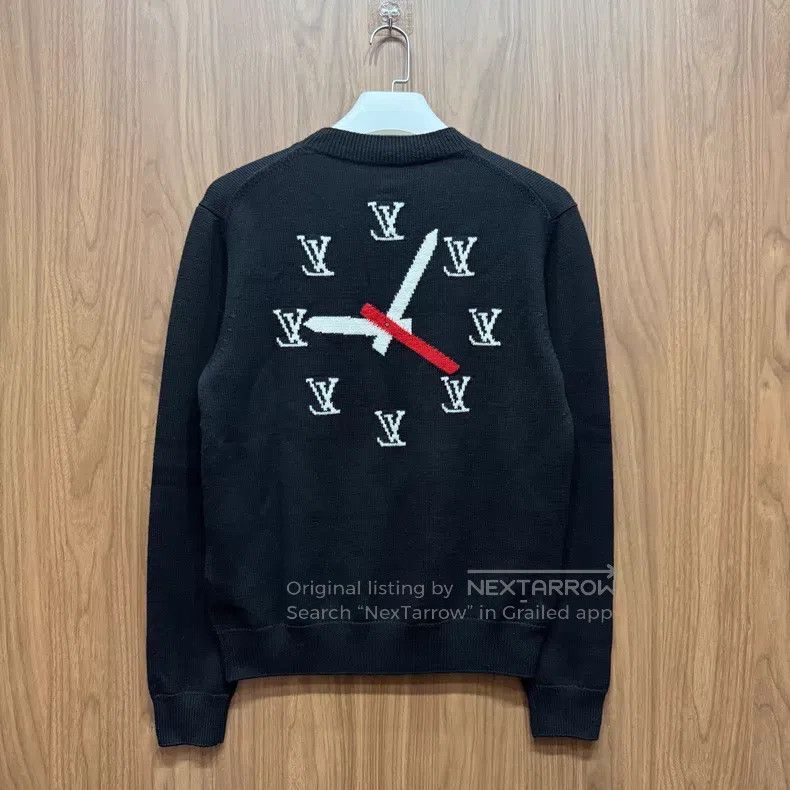 Louis Vuitton Louis Vuitton SS23 Black Clock Time Sweater Size US S / EU 44-46 / 1 - 2 Thumbnail