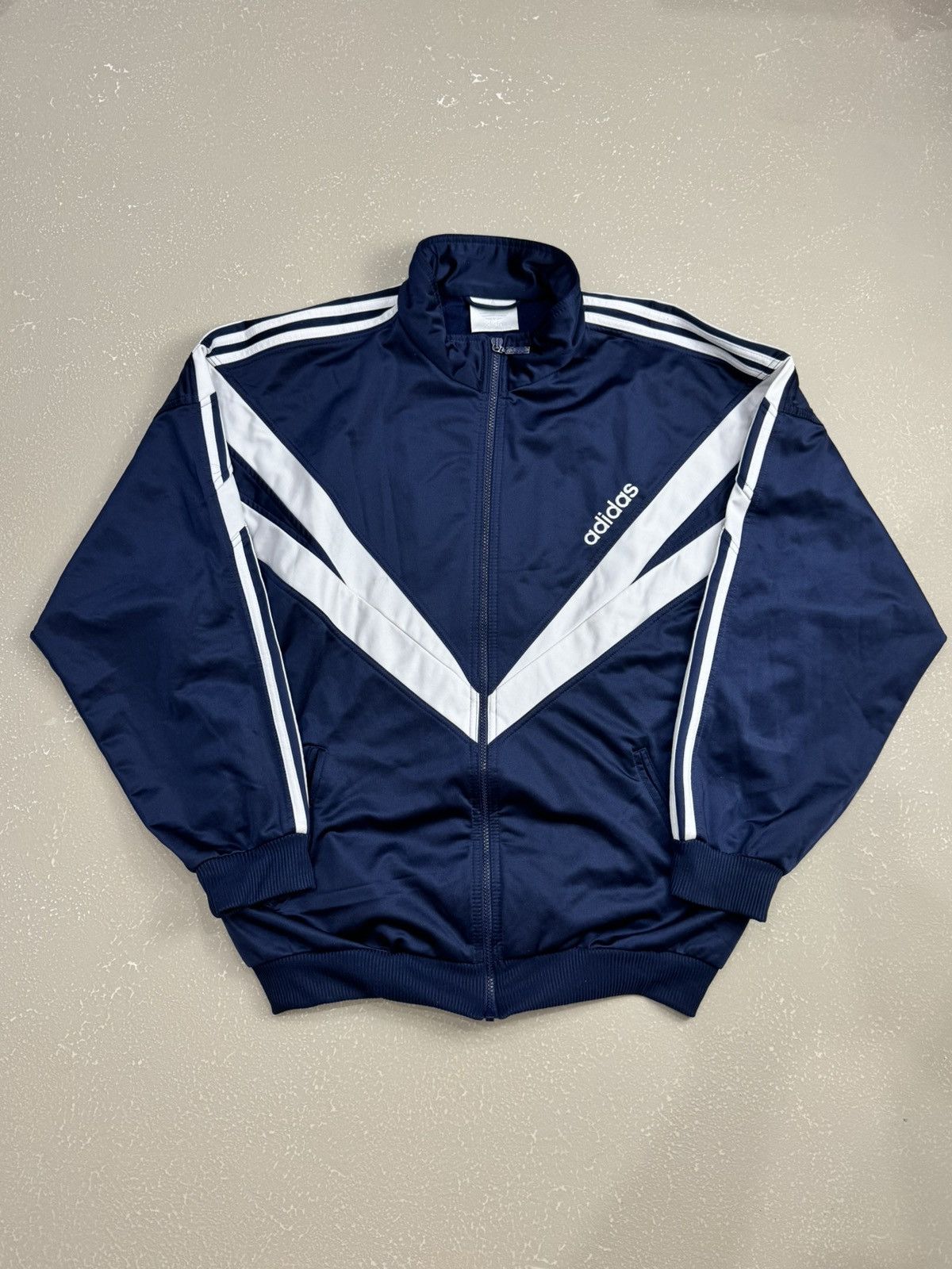 Adidas Vintage 90s Adidas Track Jacket Zip Pattern XL Size US XL / EU 56 / 4 - 1 Thumbnail