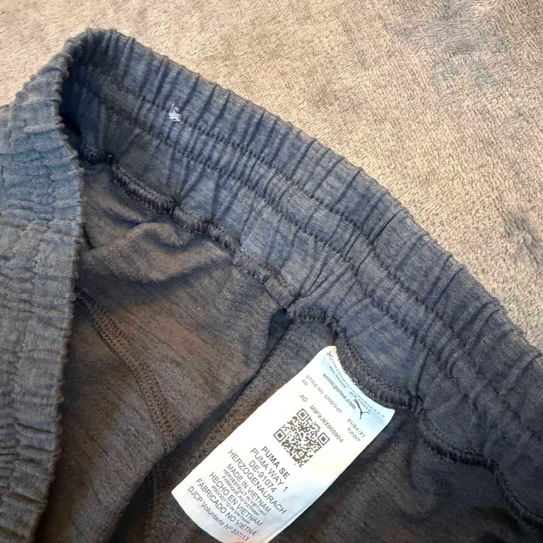 Puma PUMA Cloudspun Mens XL Training Pants Gray Heather Joggers Zipper Pockets Size US 36 / EU 52 - 6 Thumbnail
