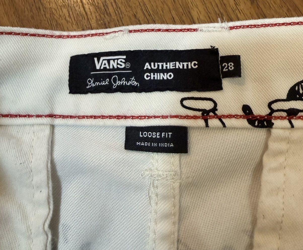 Vans Vans Chino Loose Fit Pants Daniel Johnston Art White 28 30 Size US 28 / EU 44 - 5 Thumbnail